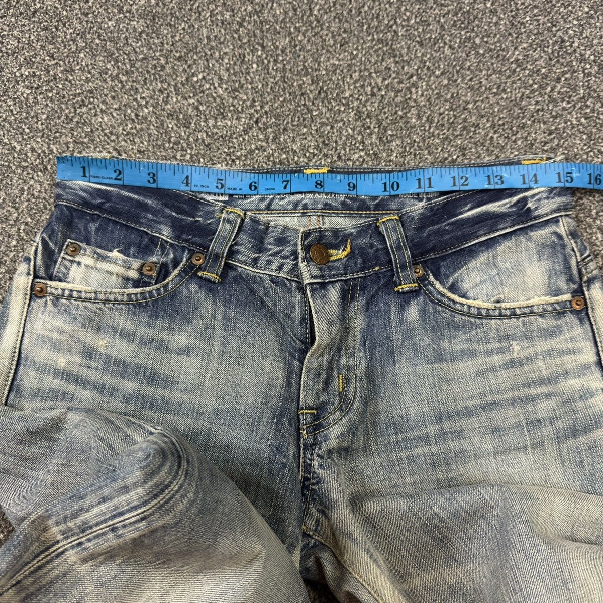 If Six Was Nine 🔥🇯🇵 Vintage 90s Flared Edwin Damage 13oz 503 Denim Jeans Size US 30 / EU 46 - 16 Thumbnail