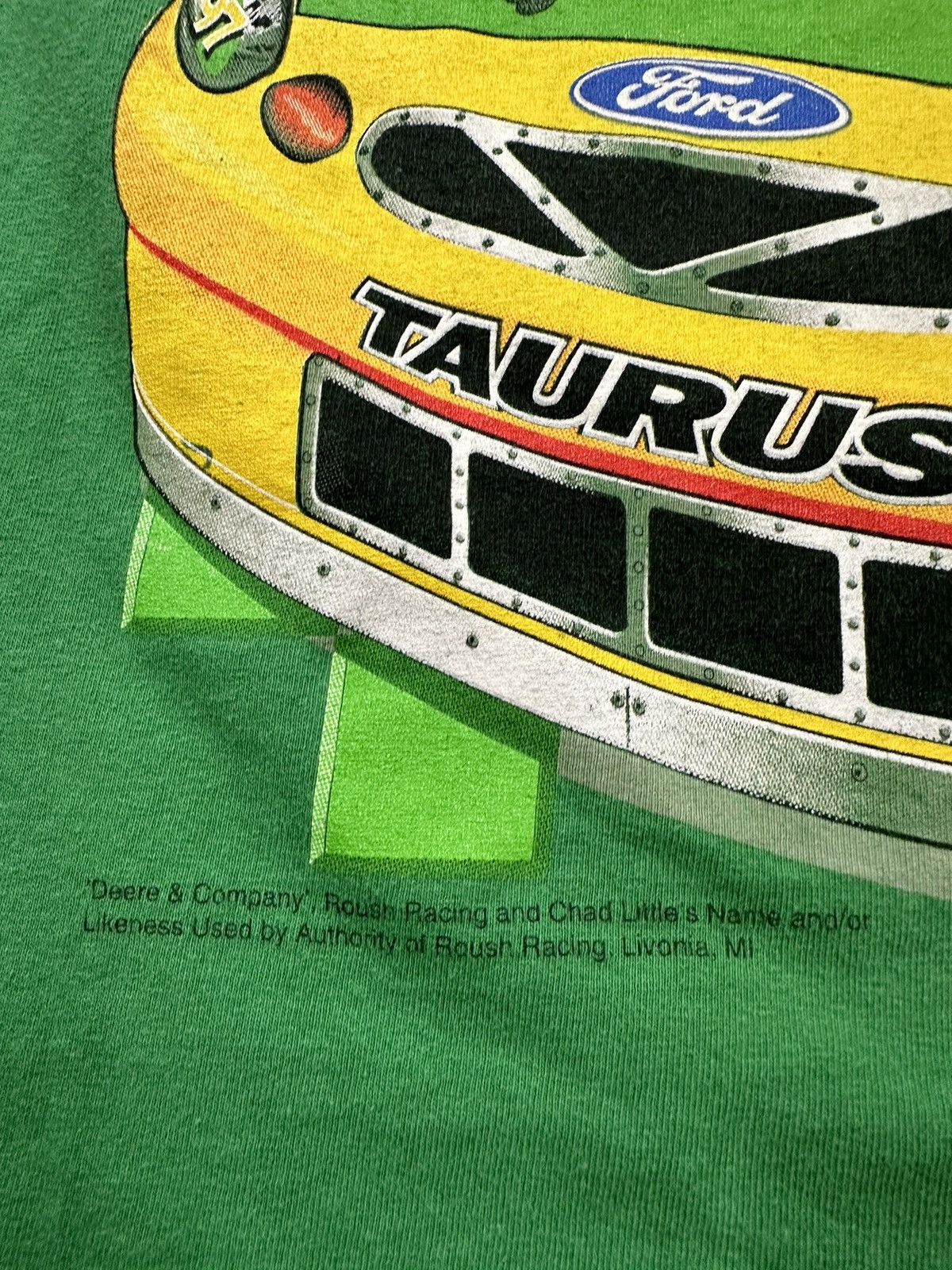 NASCAR Vintage 90s Nascar Chad Little John Deere Racing T-Shirt Size US XL / EU 56 / 4 - 7 Thumbnail