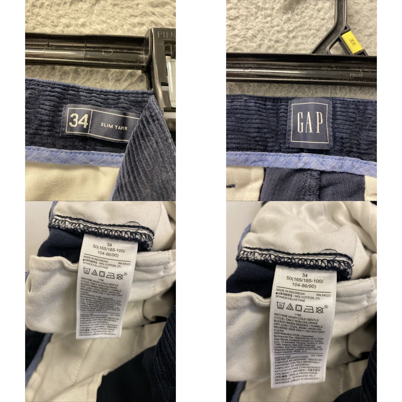 Gap GAP Navy Corduroy Pants Men Size 34 Slim Tapered Casual Dress Pants Activewear Size US 34 / EU 50 - 8 Thumbnail
