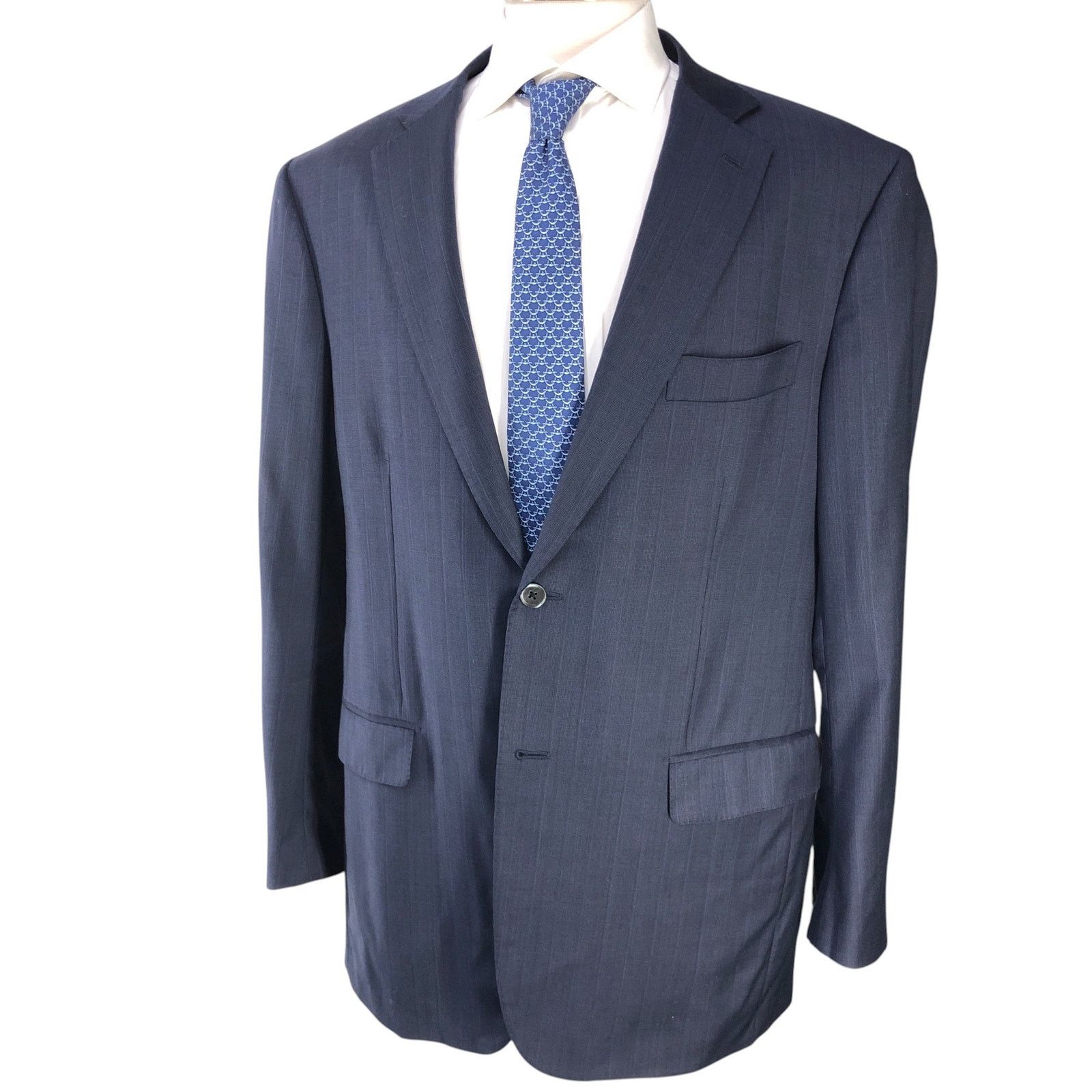 Isaia ISAIA Size 46L Sport Coat Blazer Base S Timeless 140s Blue Size 46L - 1 Thumbnail
