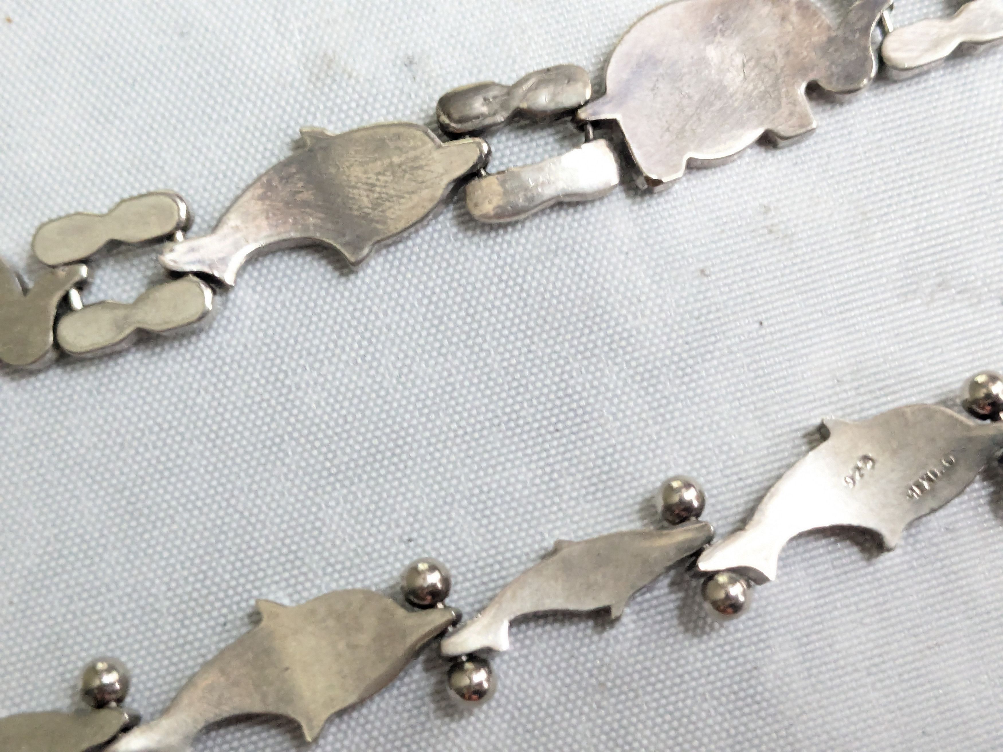Jewelry Vintage Sterling Silver Bracelets Dolphin Elephant Whale Size ONE SIZE - 15 Thumbnail