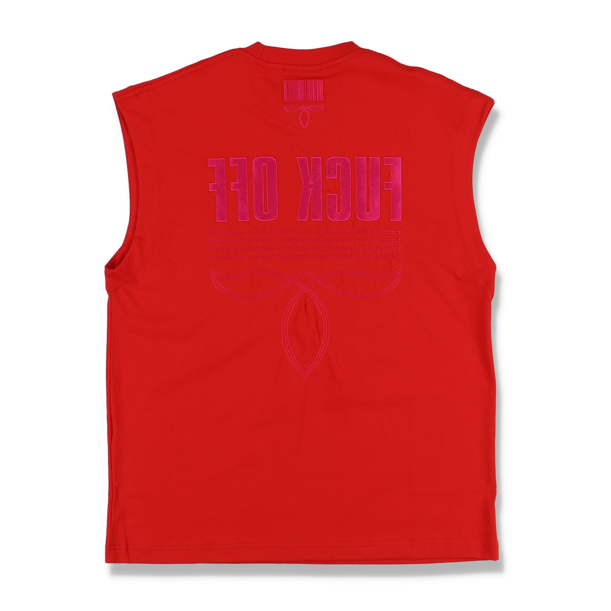 Vetements VTMNTS Red Embroidered College Logo Tank Top Size XS / US 0-2 / IT 36-38 - 7 Thumbnail