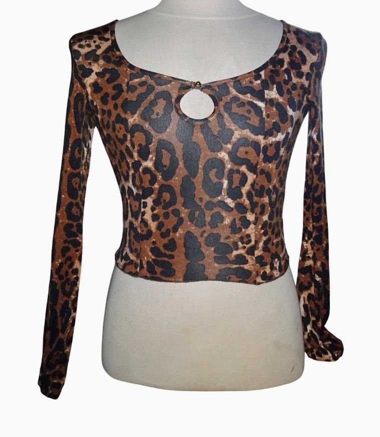 Roberto Cavalli ROBERTO CAVALLI LEOPARD PRINT WOMEN'S BLOUSE TOP Size S / US 4 / IT 40 - 4 Thumbnail