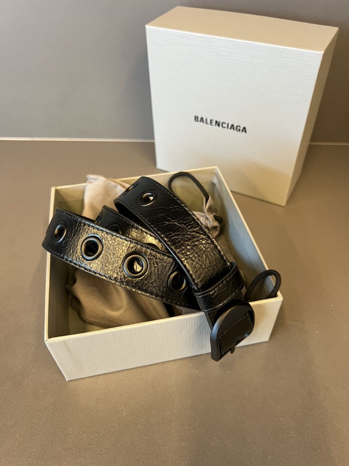 Balenciaga Le Cagole Leather Belt - SIZE 95 Size ONE SIZE - 3 Thumbnail