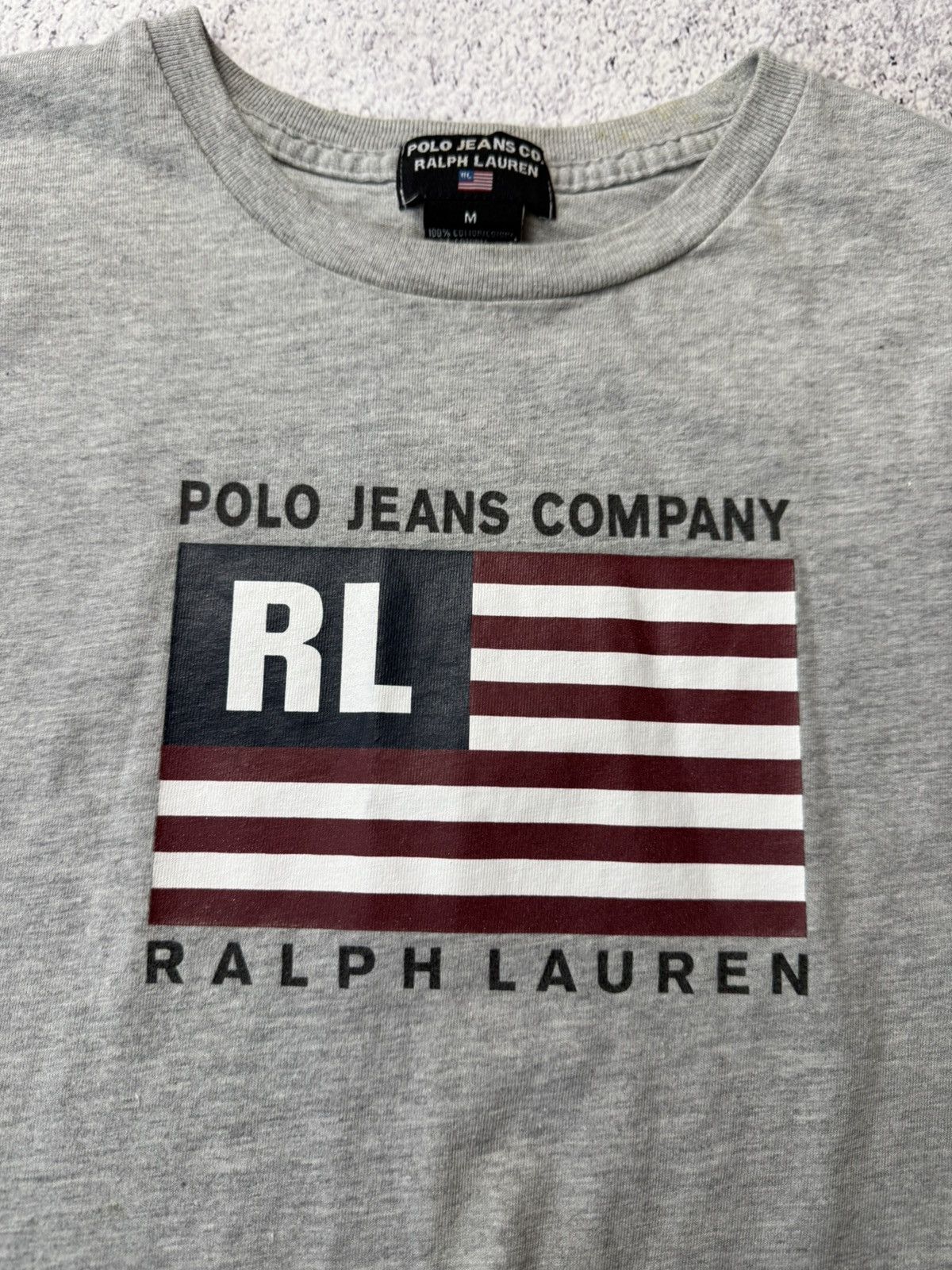 Ralph Lauren Vintage Polo Jeans Co Ralph Lauren T Shirt USA Flag Y2K Size US M / EU 48-50 / 2 - 9 Thumbnail