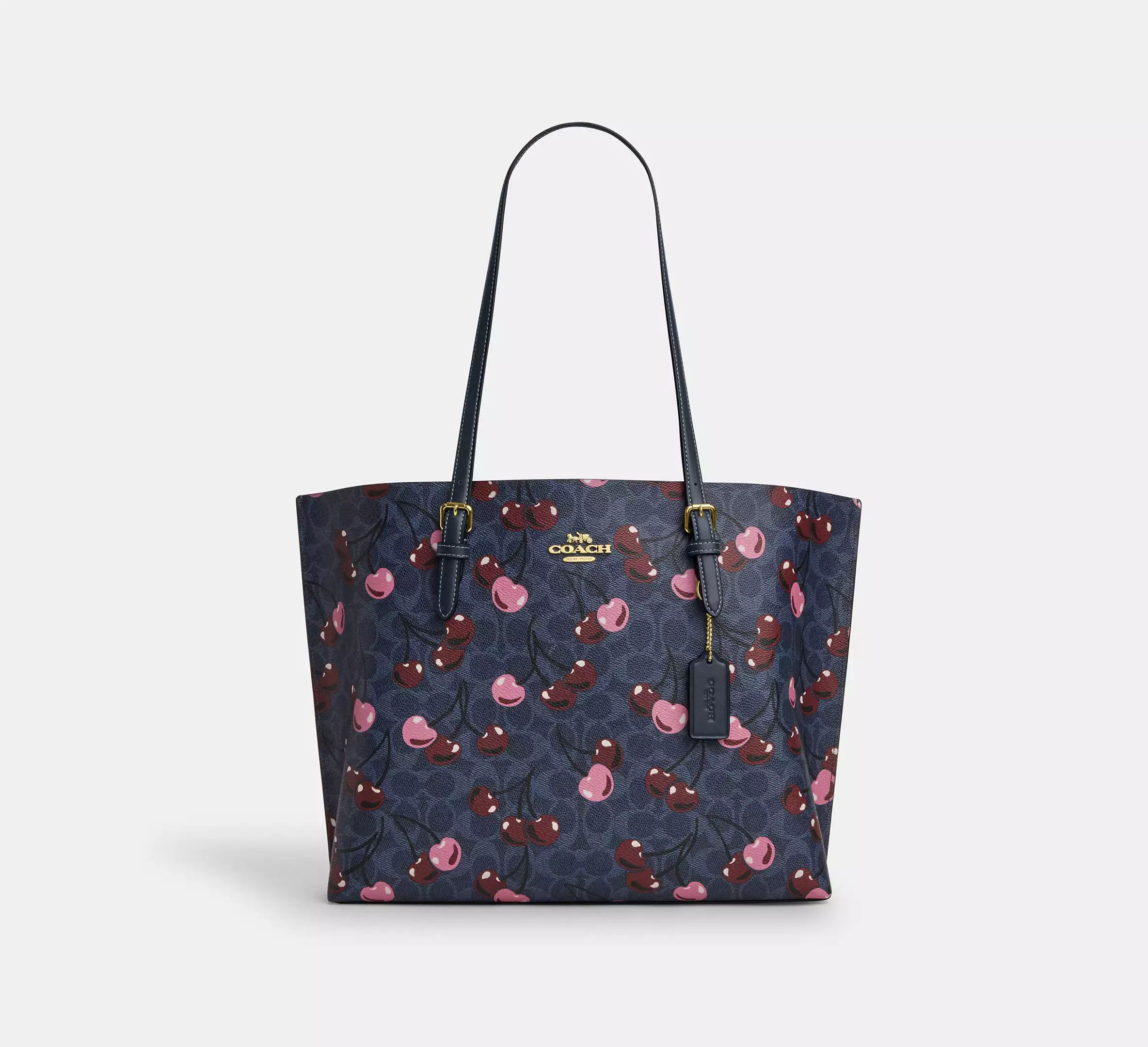 Coach Mollie Tote In Signature Canvas With Cherry Print CAA73 Size ONE SIZE - 6 Thumbnail