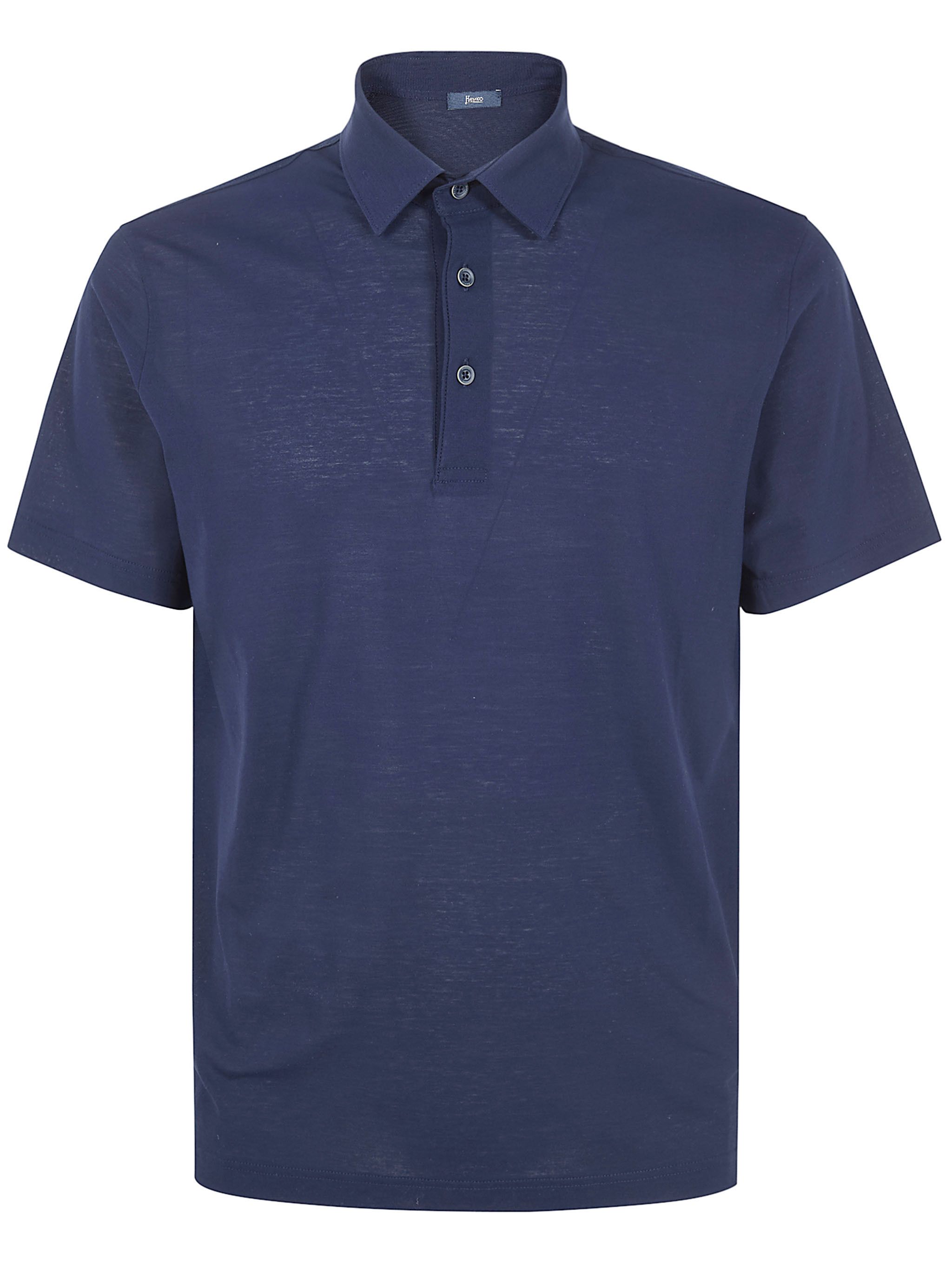 Herno JERSEY VOILE CREPE SHORT SLEEVES POLO SHIRT Size US M / EU 48-50 / 2 - 1 Thumbnail
