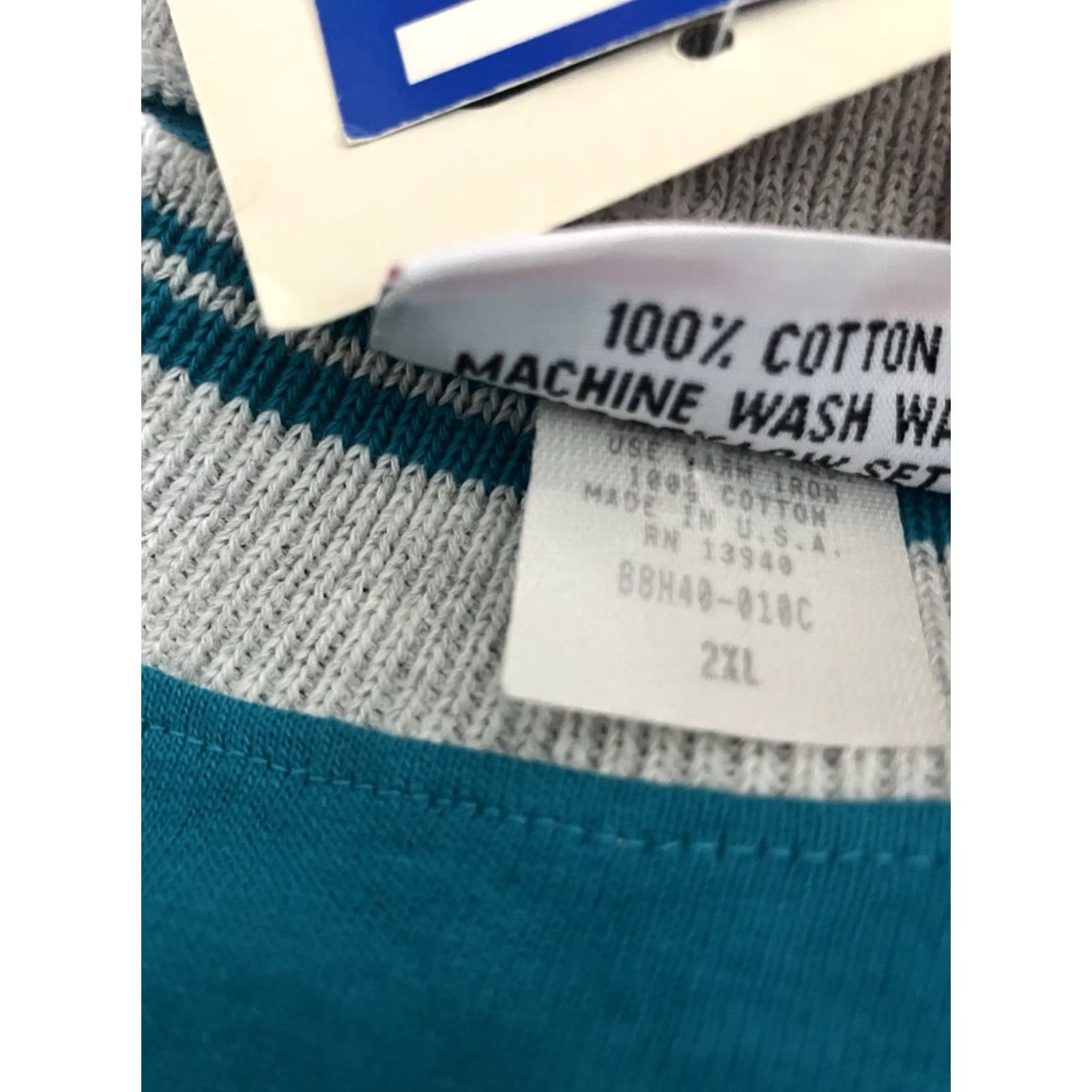 McGregor VINTAGE MacGregor Tee Teal 2XL 80s Short Sleeve Logo Crew Neck Men Shirt Size US XXL / EU 58 / 5 - 5 Thumbnail
