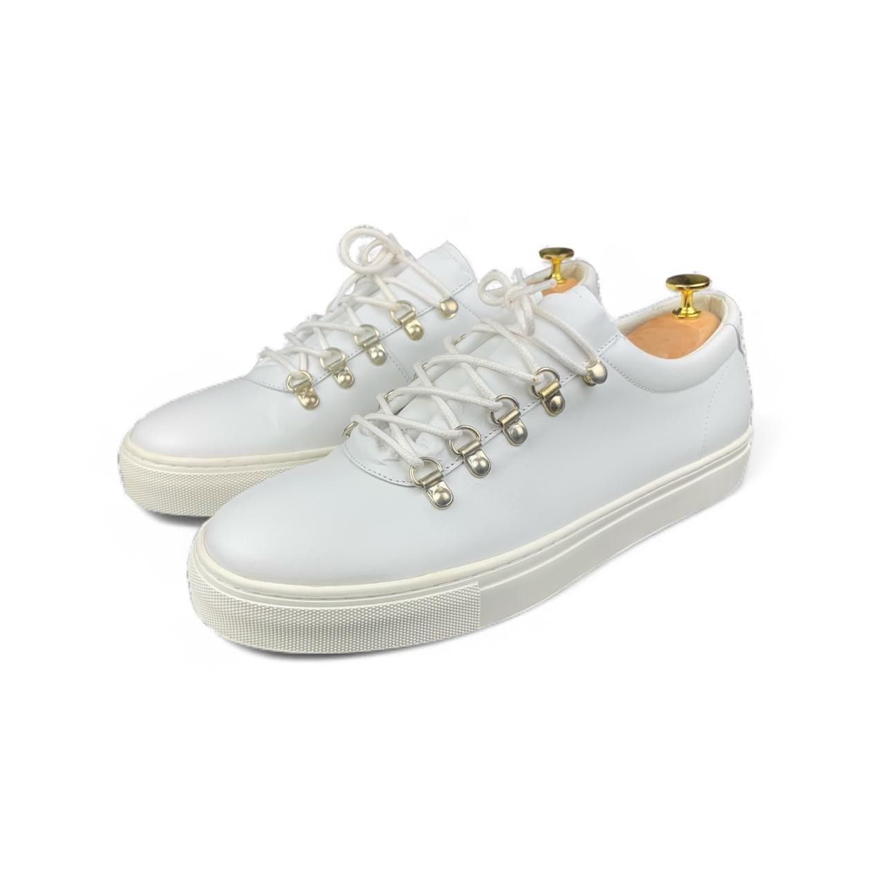 Massimo Dutti Massimo Dutti White Leather Sneakers Size US 10 / EU 43 - 3 Thumbnail