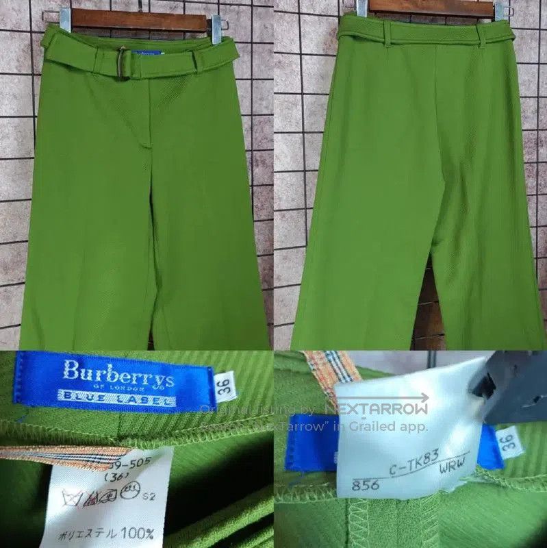 Burberry Burberry Green Casual Trousers for Women. Size 23" - 3 Thumbnail