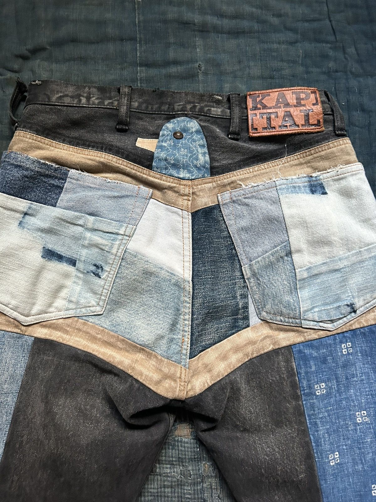 Kapital × Kapital Kountry Kapital Kountry Denim Thunderbird short pants Size US 32 / EU 48 - 8 Thumbnail
