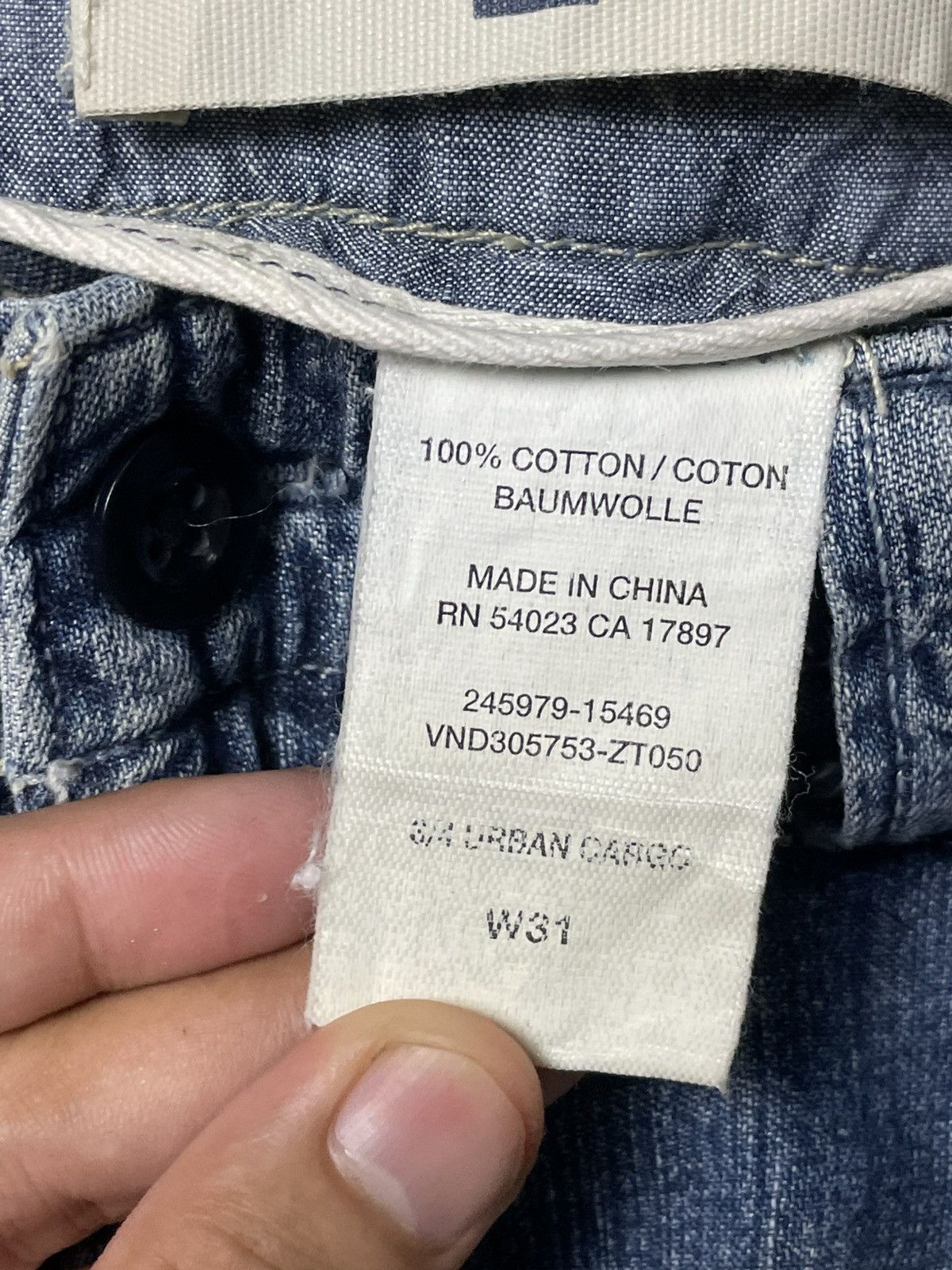 Gap × Vintage GAP Brand Three Quarter Cargo Jeans (62) Size US 30 / EU 46 - 8 Thumbnail