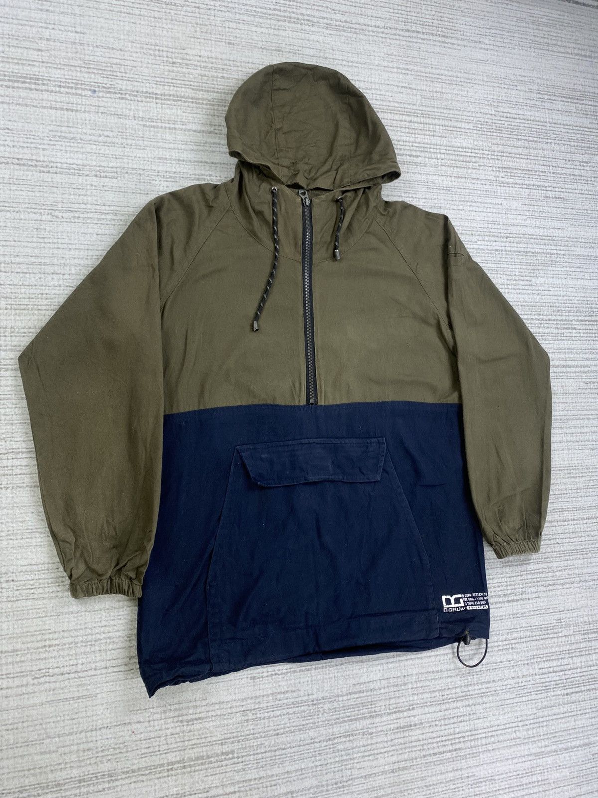 Japanese Brand × Vintage Vintage D.Grow Japan Pulover Anorak Two Tone Hoodie Jacket Size US M / EU 48-50 / 2 - 3 Thumbnail