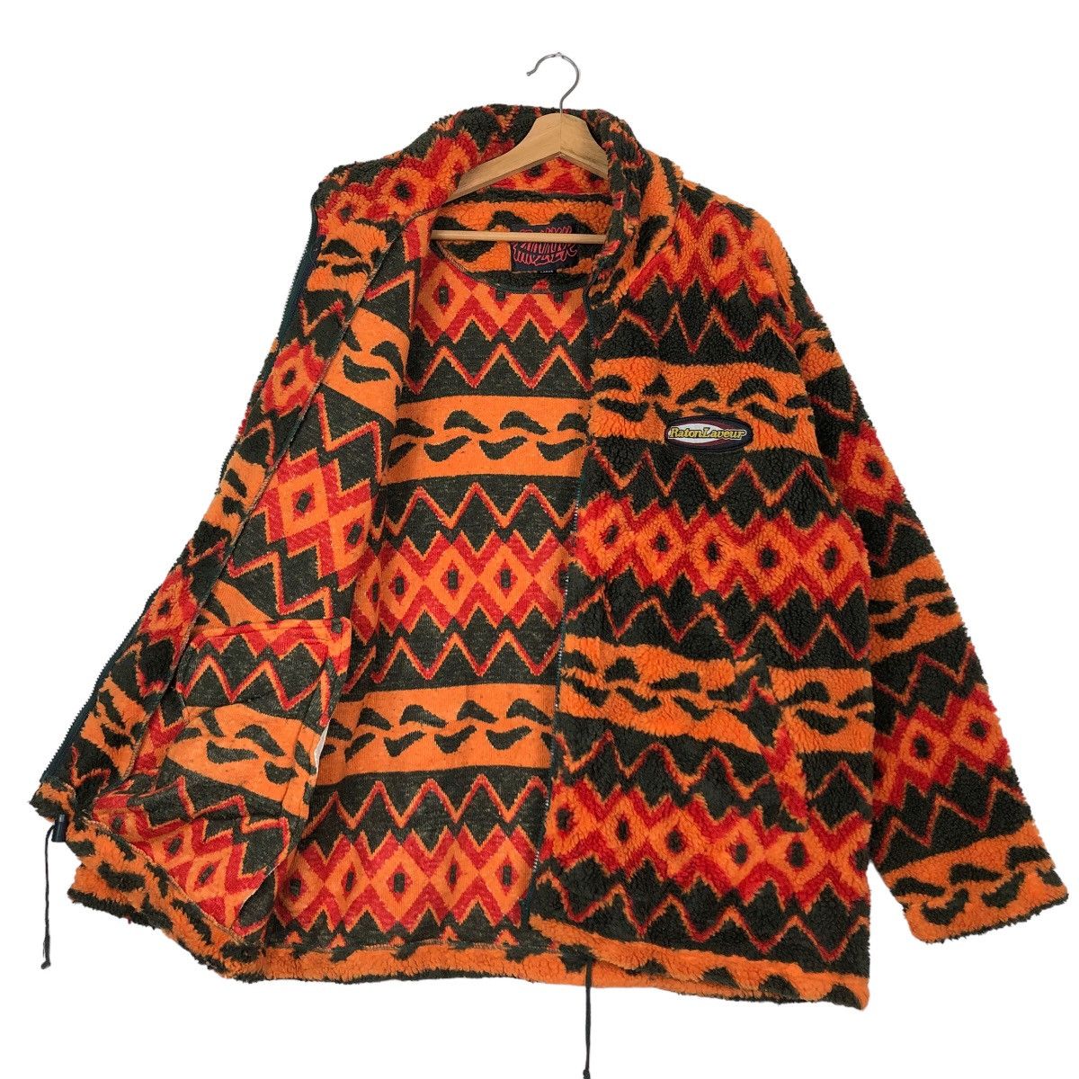 Japanese Brand 🔥90s Vintage Fleece Sweat Jacket Raton Laveur Tiger Striped Size US L / EU 52-54 / 3 - 8 Thumbnail