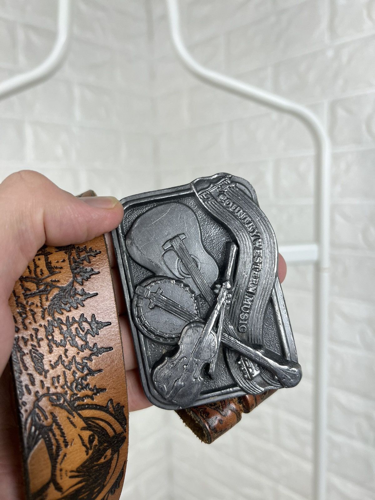 Cowboy Equipment × Vintage Country Western Music Buckle Belt Size ONE SIZE - 3 Thumbnail