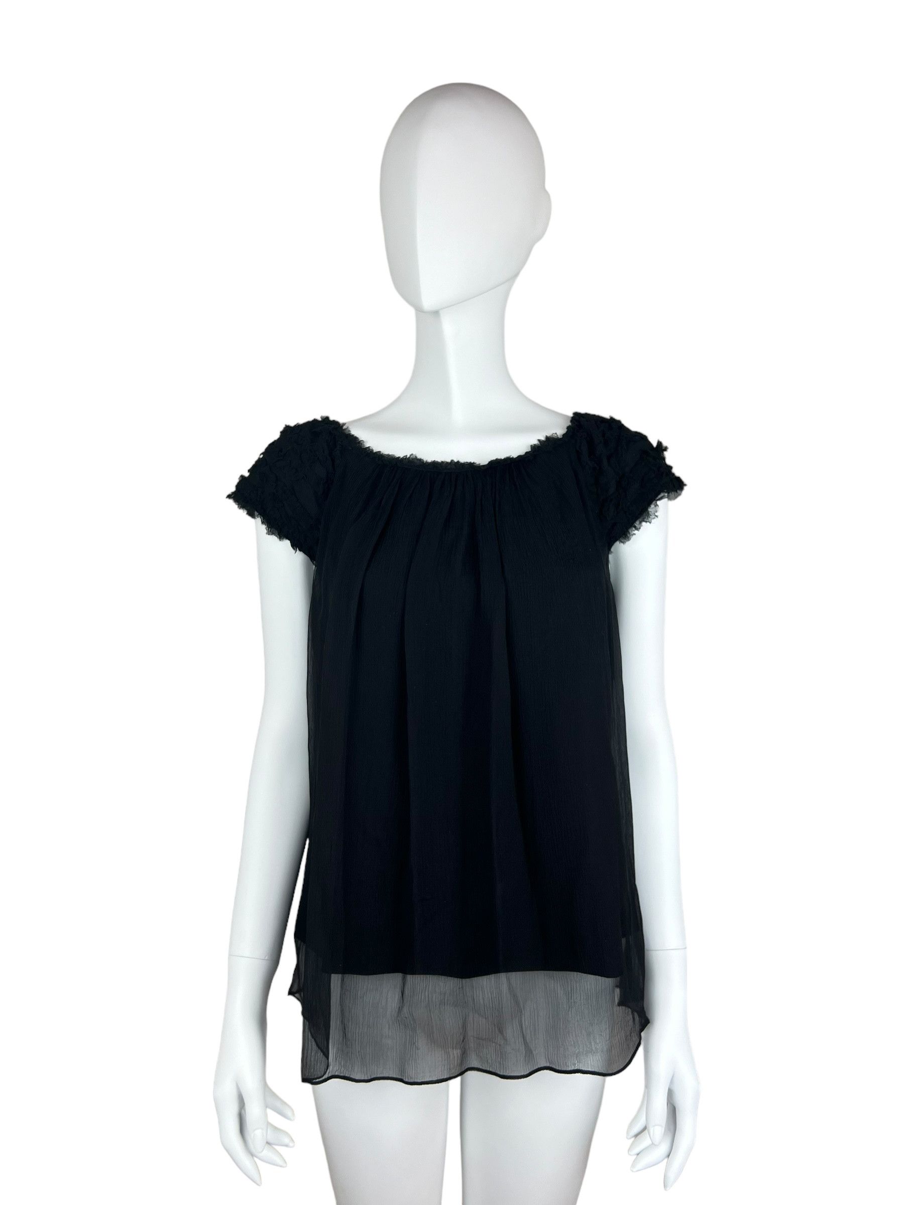 Gucci Gucci by Tom Ford 2001 Black Silk Top Size M / US 6-8 / IT 42-44 - 1 Thumbnail