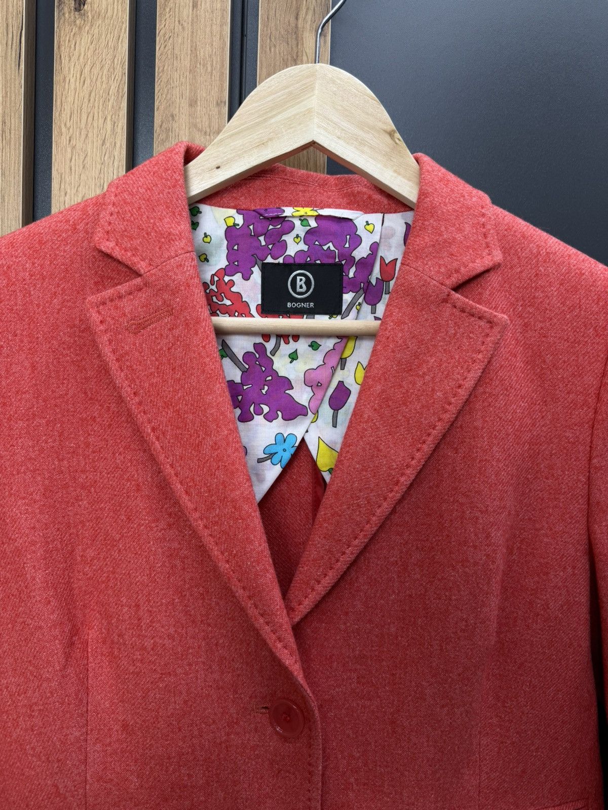 Bogner Bogner Wool/Cotton Blend Tailored Blazer Floral Lining EU38 Size M / US 6-8 / IT 42-44 - 2 Thumbnail