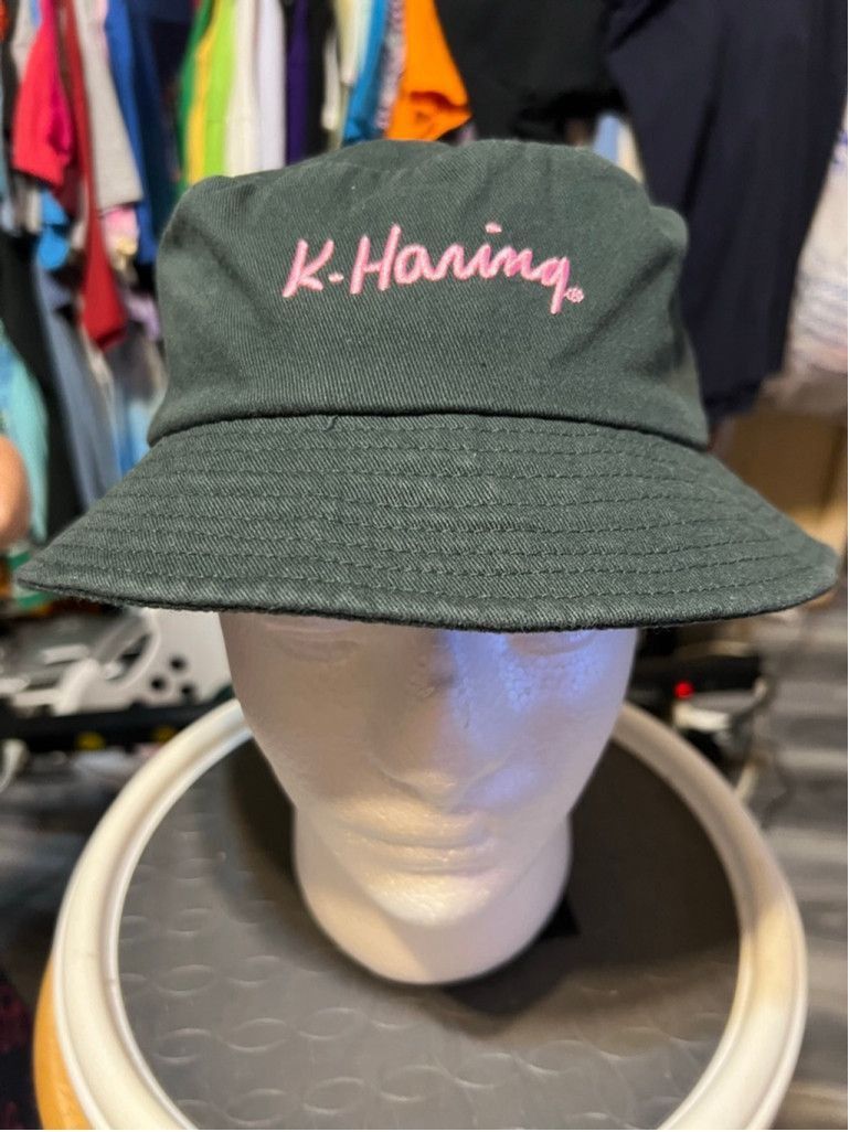 Other Unisex K. Haring Bucket Hat Green/Pink One Size Size ONE SIZE - 1 Thumbnail