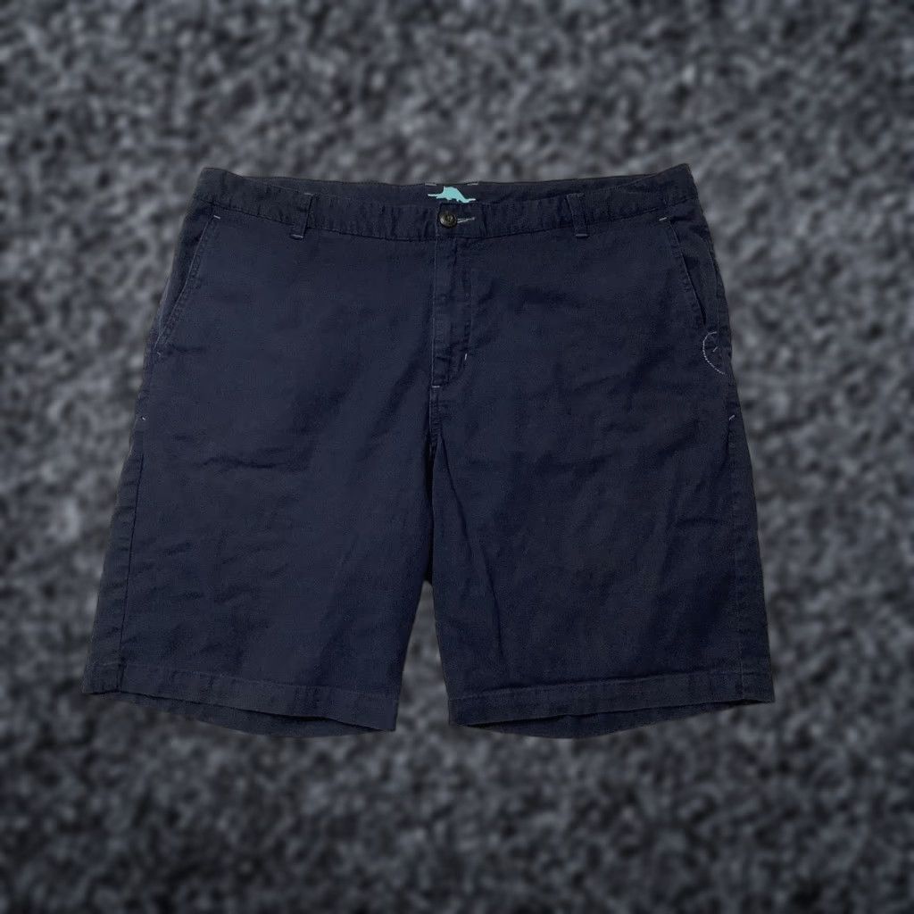 Tommy Bahama Tommy Bahama Shorts Mens 40 Navy Chino Stretch 10in Flat Front Casual Tropical Size US 40 / EU 56 - 1 Thumbnail