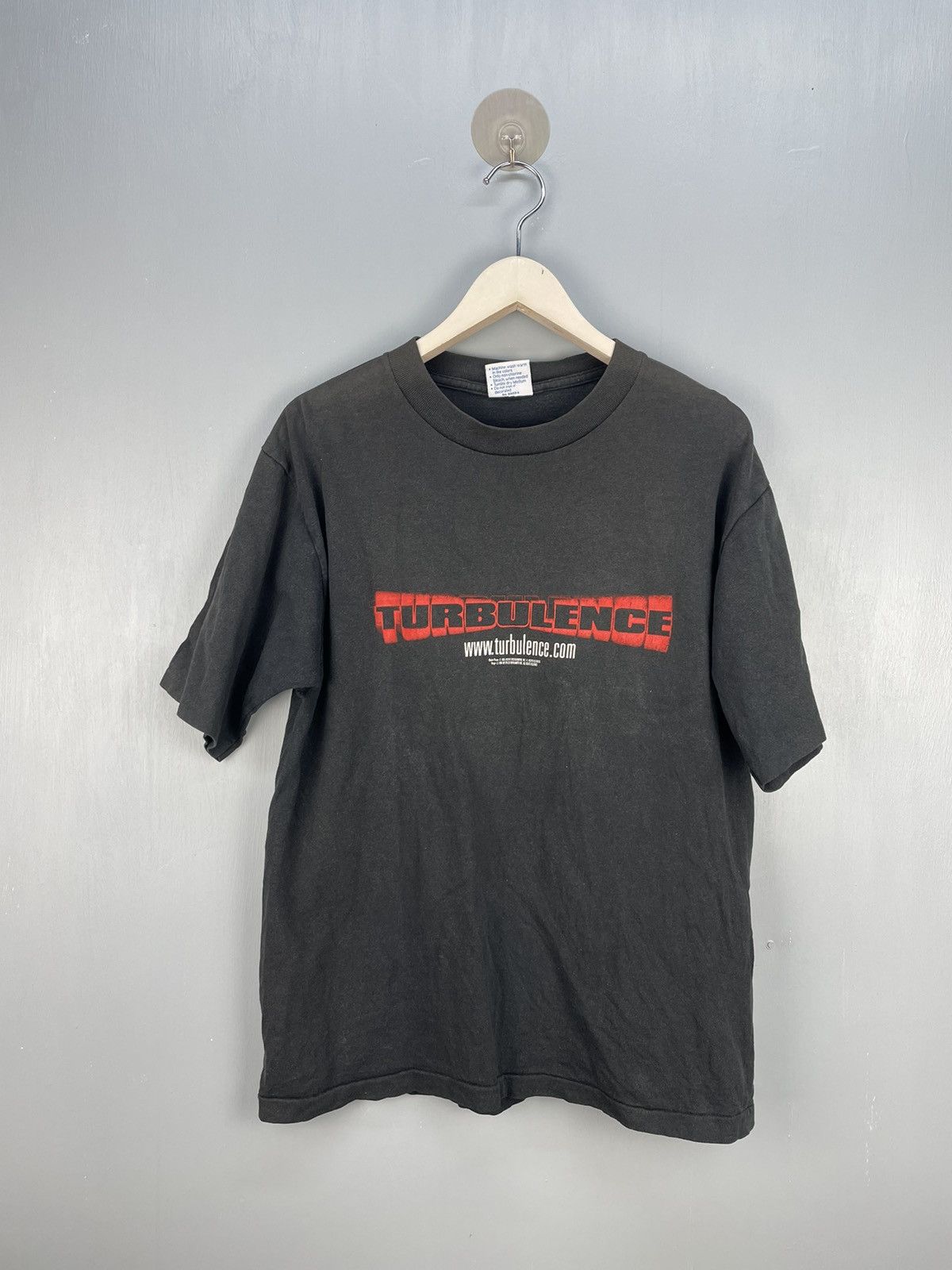 Vintage 90s Turbulence I Survived The Ride movie promo tee