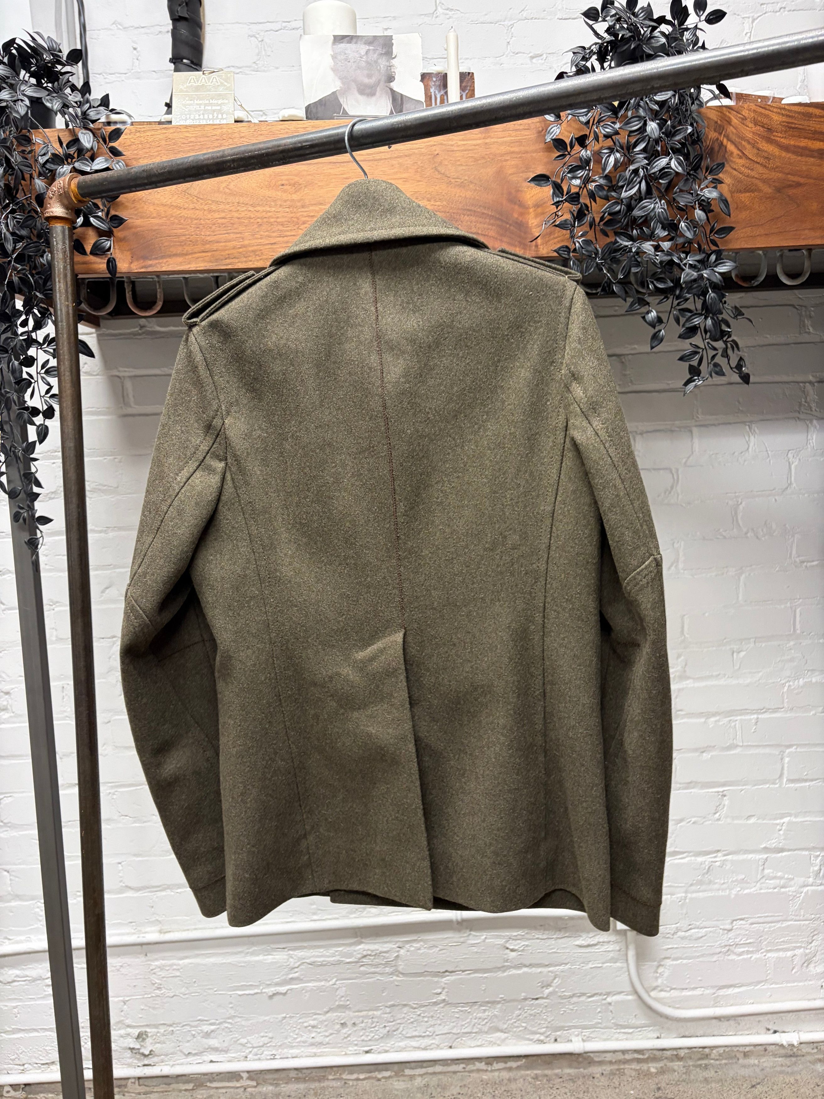 Dsquared2 2000s Dsquared2 Heavy Wool Military Green Coat Size US L / EU 52-54 / 3 - 4 Thumbnail