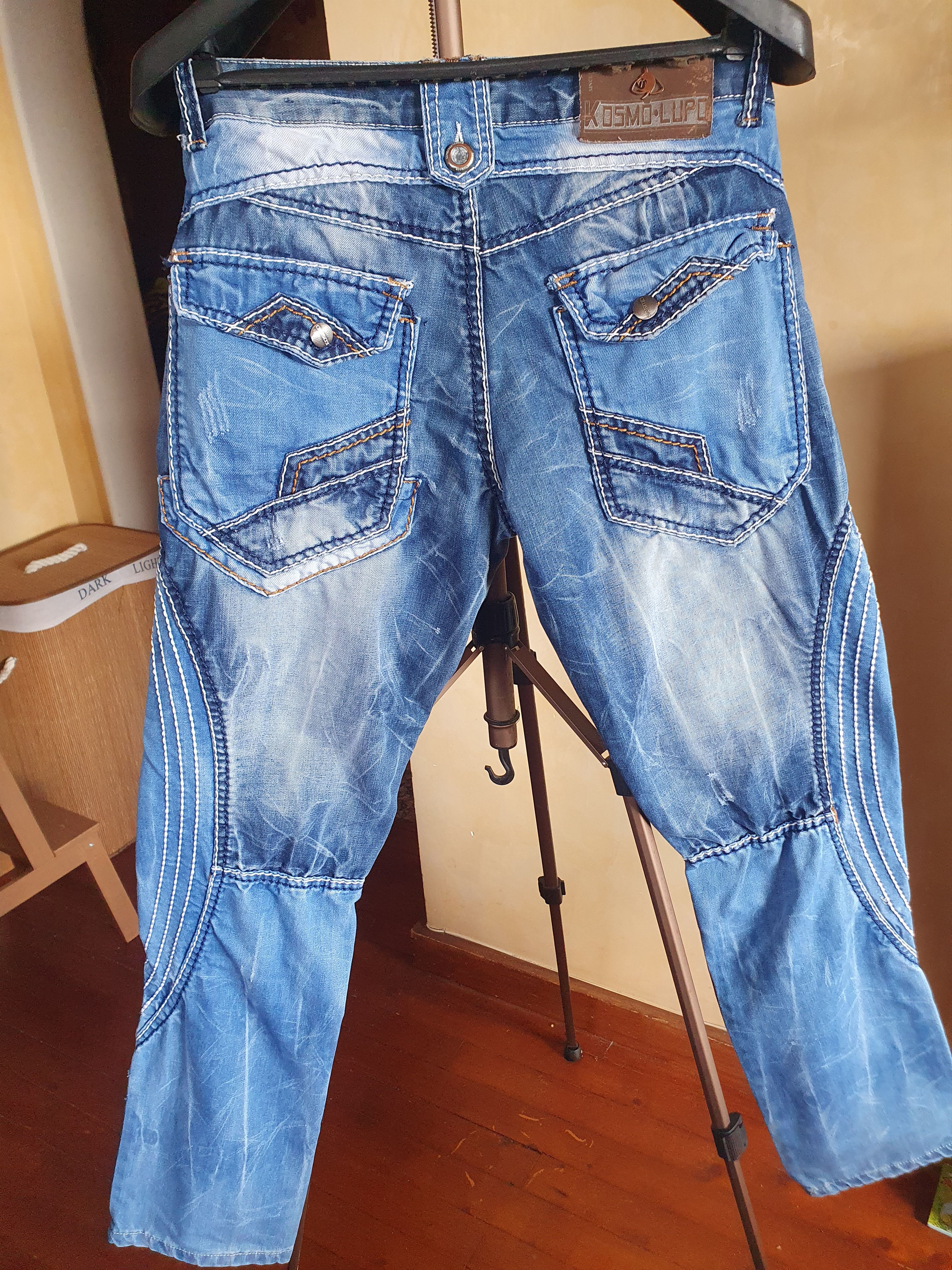 Other Kosmo Lupo Jeans Embroidered Patchwork Тhick Seams Size US 32 / EU 48 - 13 Thumbnail