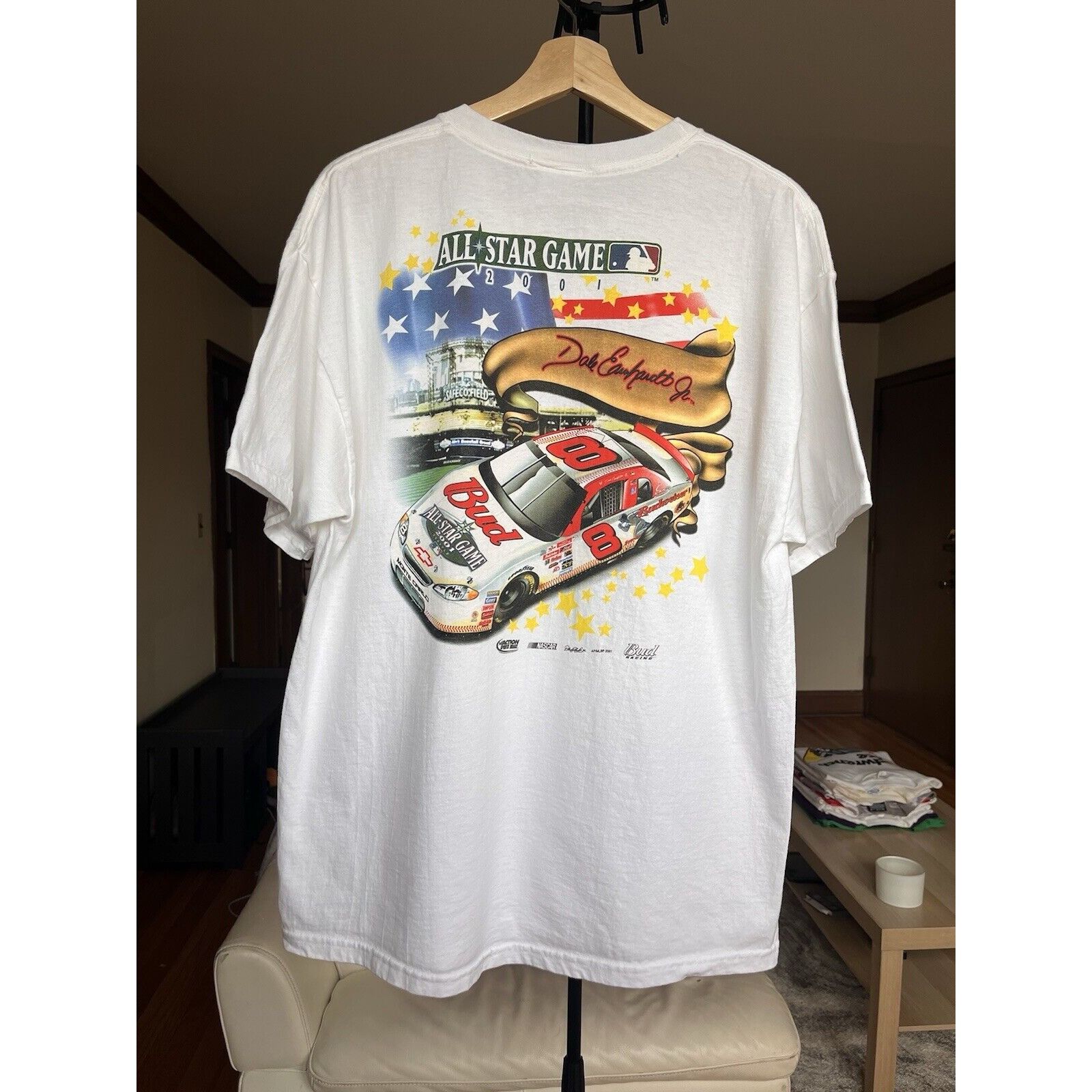 NASCAR VINTAGE DALE EARNHARDT NASCAR X MLB ALL STAR GAME GRAPHIC T Size US L / EU 52-54 / 3 - 5 Thumbnail