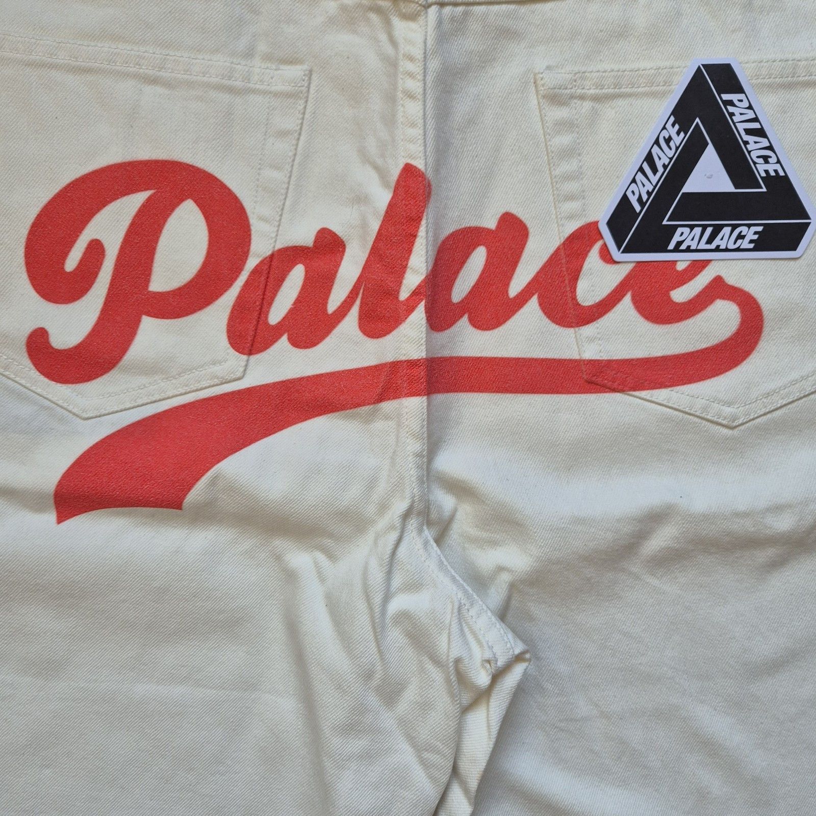 Palace Palace Chain Script Jean Whisper White 36 Brand New SS23 Size US 36 / EU 52 - 7 Thumbnail