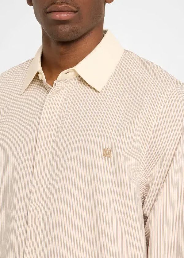 Amiri o1y0525 Striped Shirt in Beige Size US L / EU 52-54 / 3 - 2 Thumbnail