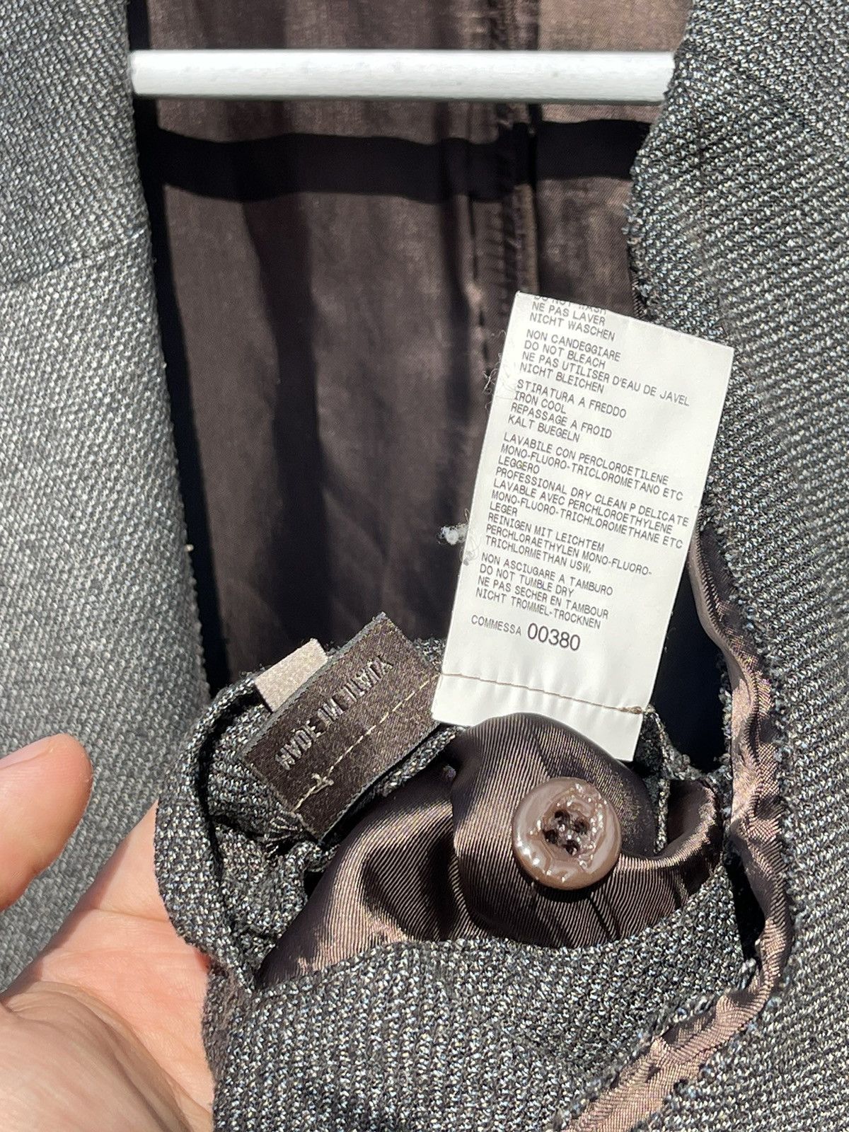 Marithe + Francois Girbaud Marithe Francois Girbaud grey pattern wool blazer jacket Size 54R - 14 Thumbnail