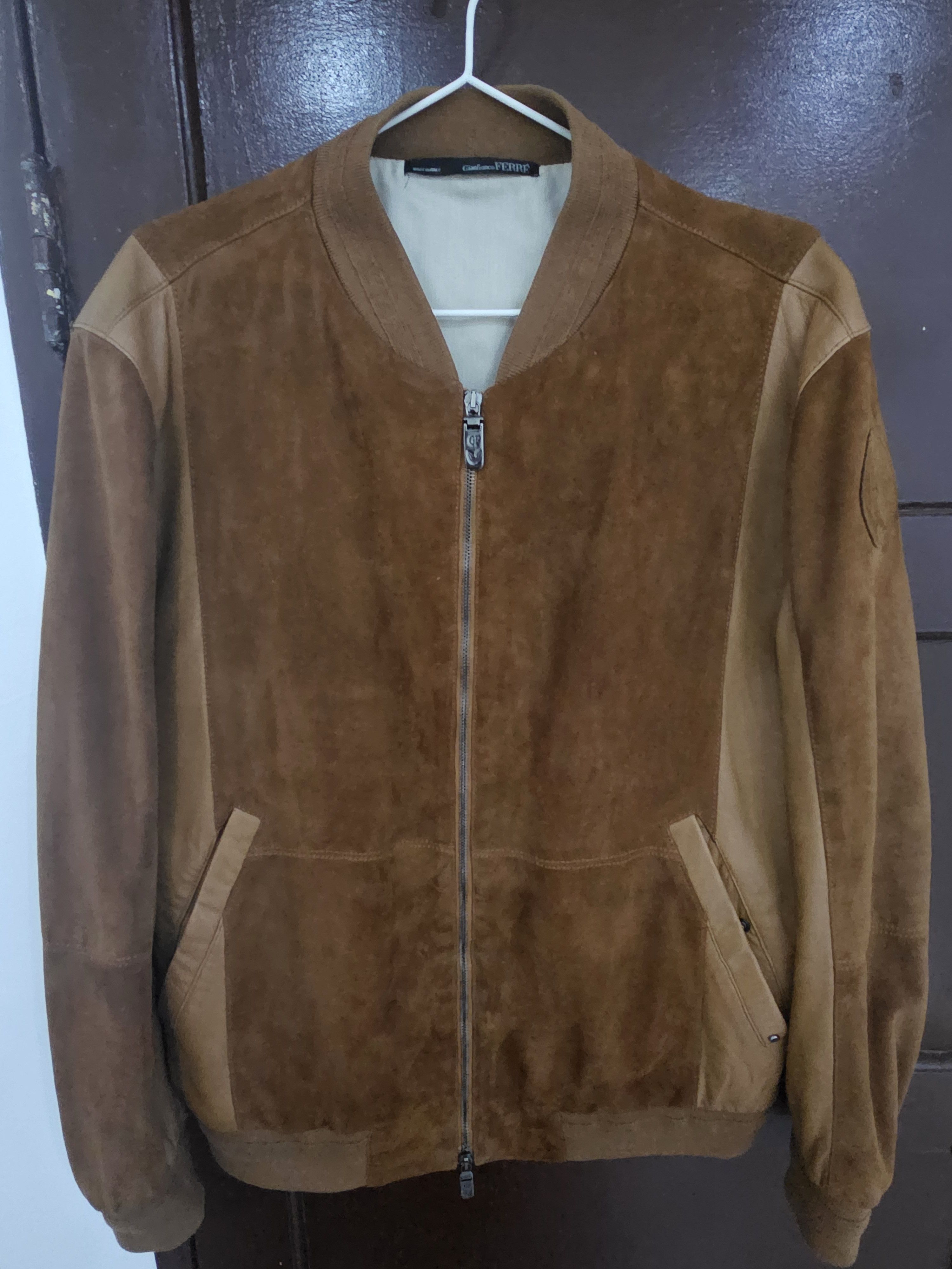 Gianfranco Ferre Vintage Gianfranco Ferré Suede Bomber Jacket Size US L / EU 52-54 / 3 - 2 Thumbnail