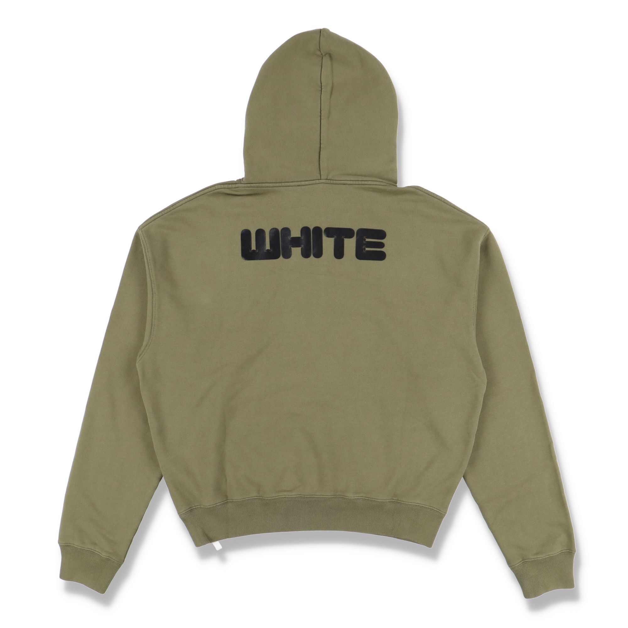Off-White Green Rubber Arrow Font Logo Oversized Hoodie Size US L / EU 52-54 / 3 - 7 Thumbnail
