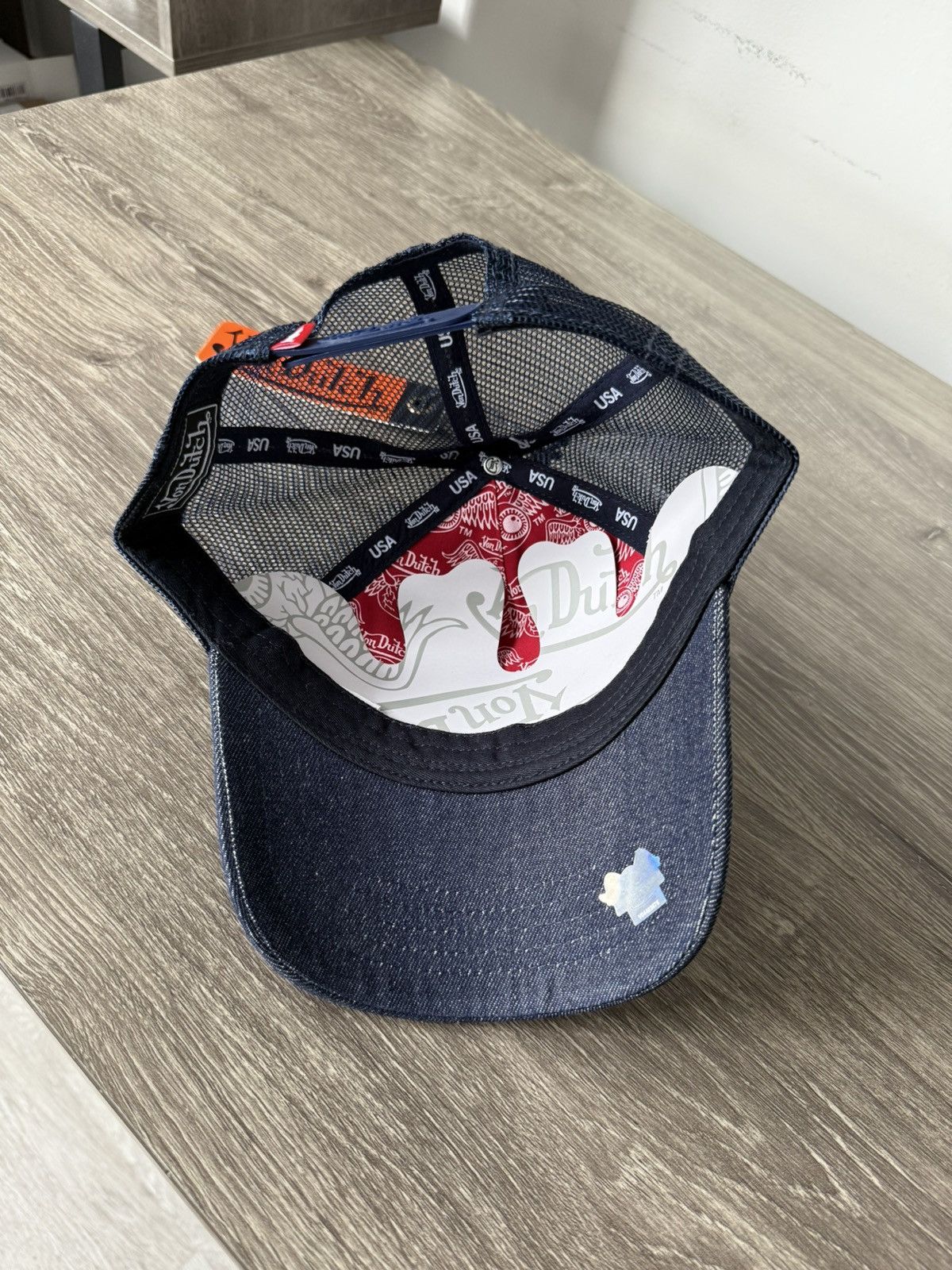 Christian Audigier Vintage Y2K Von Dutch Denim Trucker Hat Cap Size ONE SIZE - 5 Thumbnail