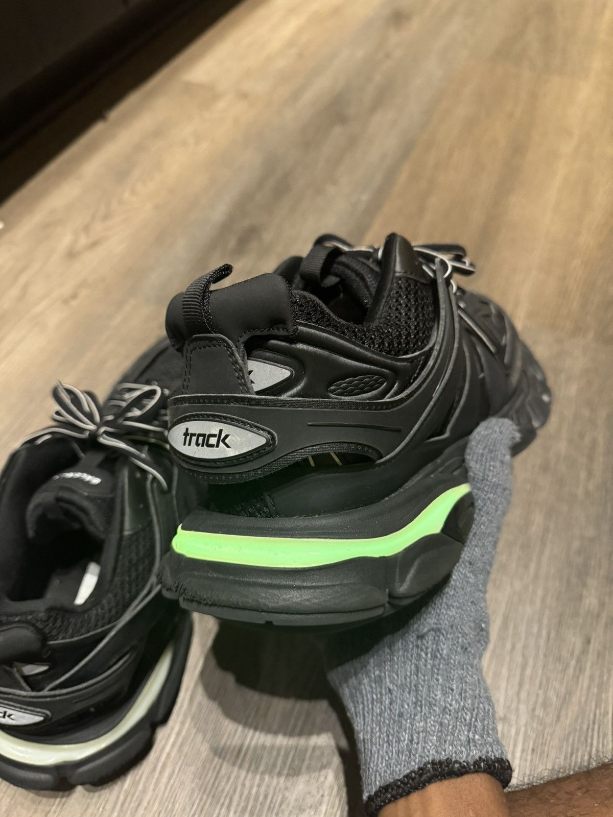 Balenciaga BALENCIAGA Black Track LED Runners Size US 12 / EU 45 - 19 Thumbnail