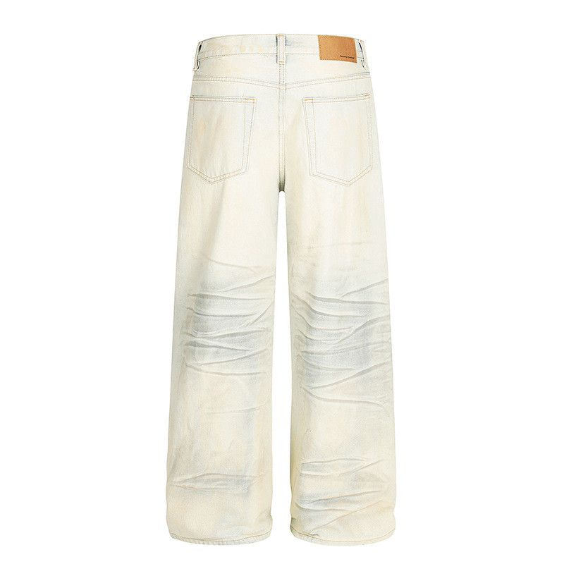 Vintage American retro washed distressed wide-leg jeans Size US 32 / EU 48 - 2 Thumbnail
