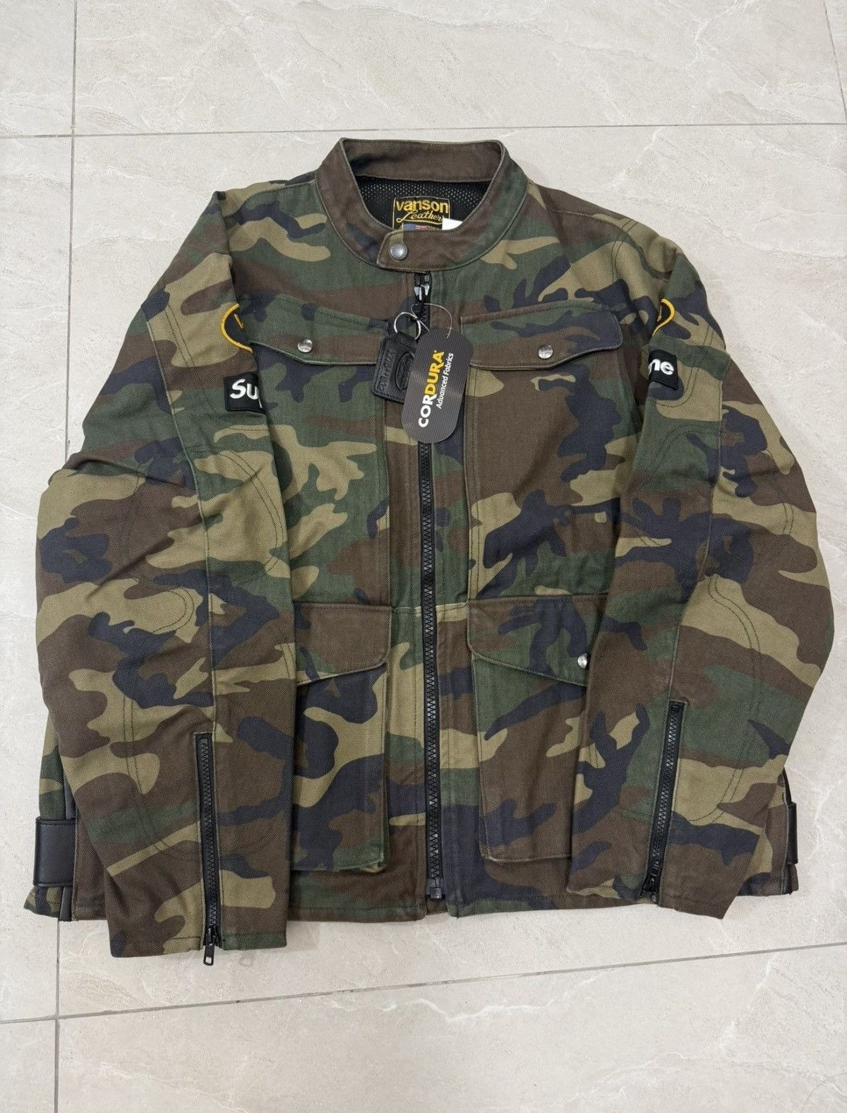Supreme Supreme Vanson Camo Biker Jacket Size US L / EU 52-54 / 3 - 1 Thumbnail