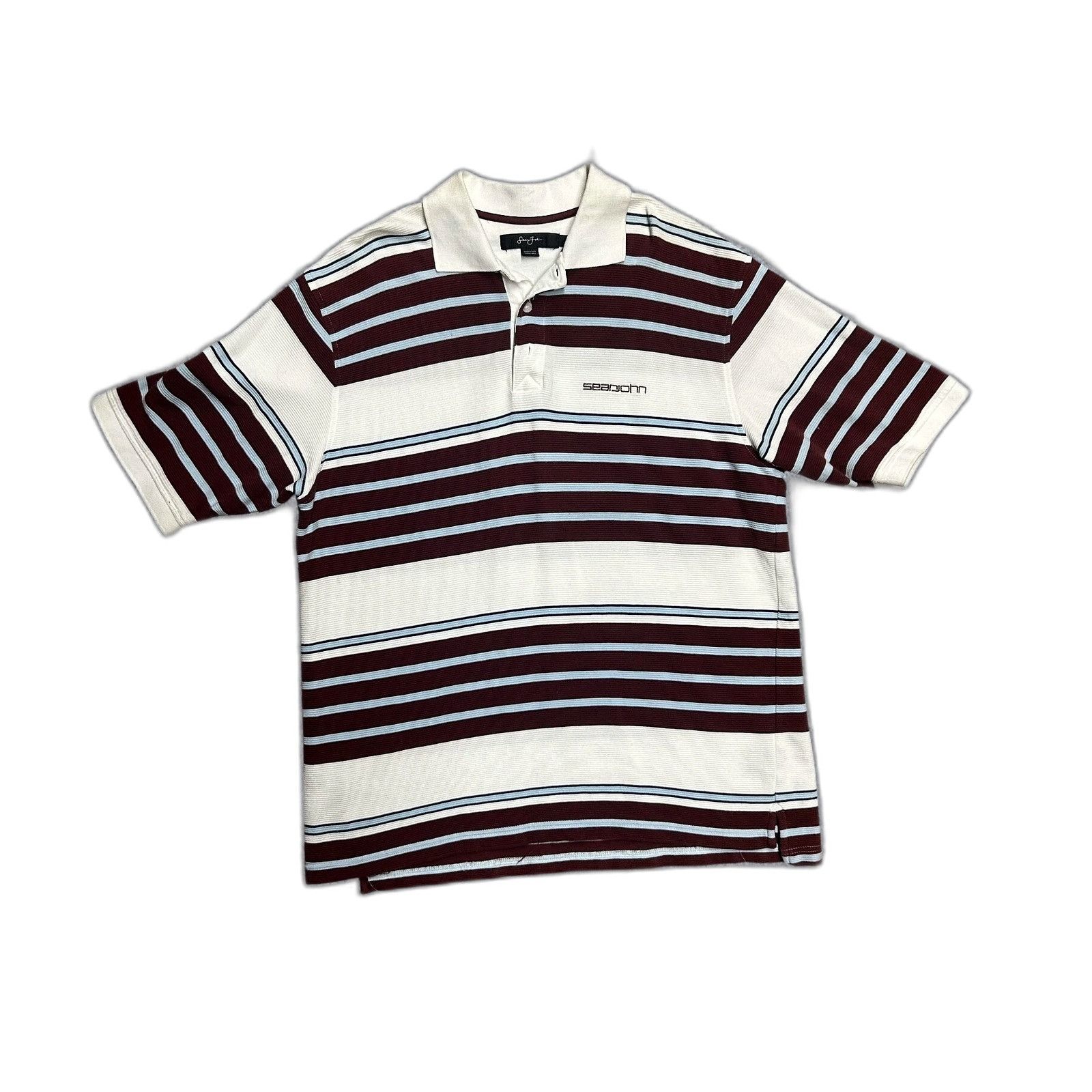 Sean John Sean John Y2K Hip-Hop Polo Shirt Vintage Striped Mens Large Size US L / EU 52-54 / 3 - 2 Thumbnail