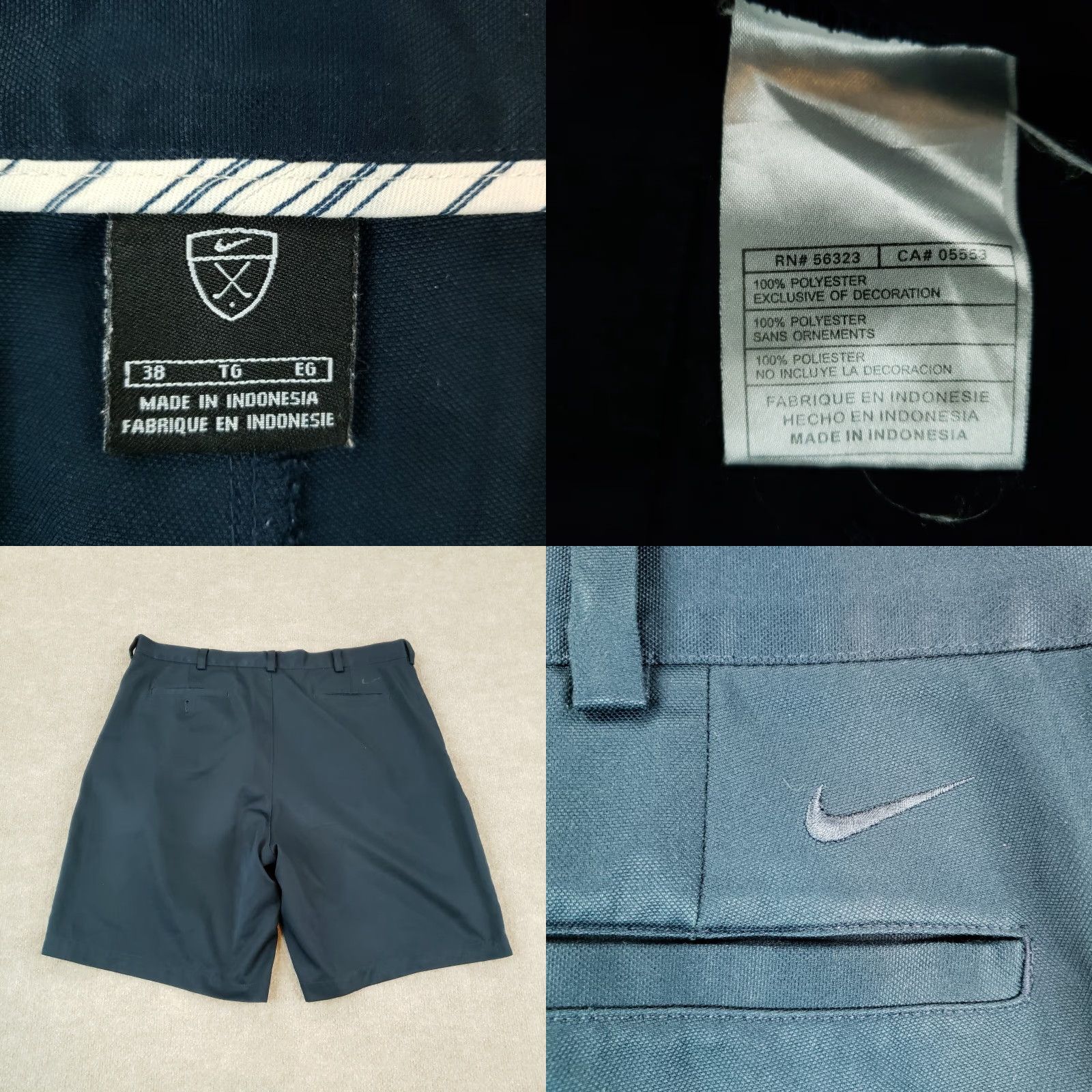 Nike Nike Mens Golf Shorts Blue Size 38 Extra Large Pleated Chino Golf Casual Size US 38 / EU 54 - 8 Thumbnail