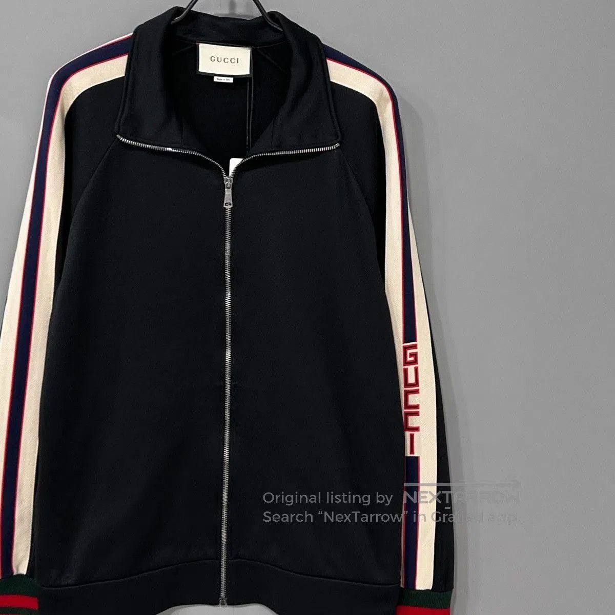Gucci Gucci Black Jacket Red Blue Stripes Zip. Size US XL / EU 56 / 4 - 2 Thumbnail