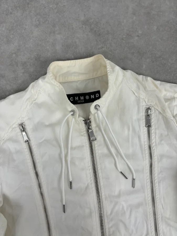 John Richmond Richmond Multi Zip White Avant-Garde Biker Jacket Size US M / EU 48-50 / 2 - 4 Thumbnail