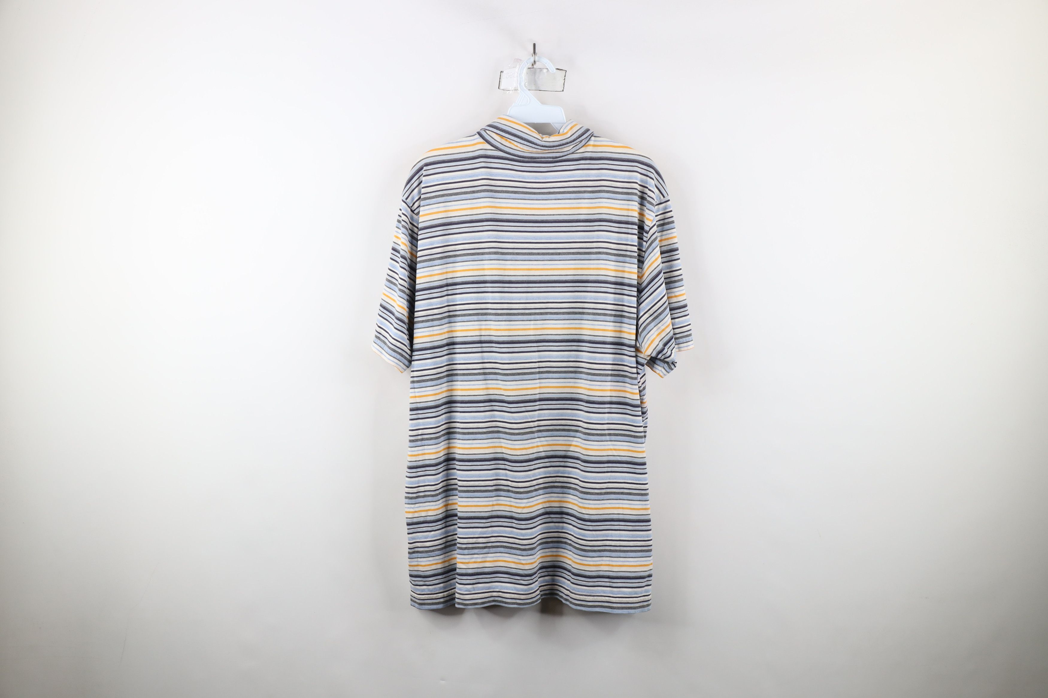 Express × Vintage Vintage Express Rainbow Striped Knit Collared Polo Shirt Size US XL / EU 56 / 4 - 9 Thumbnail