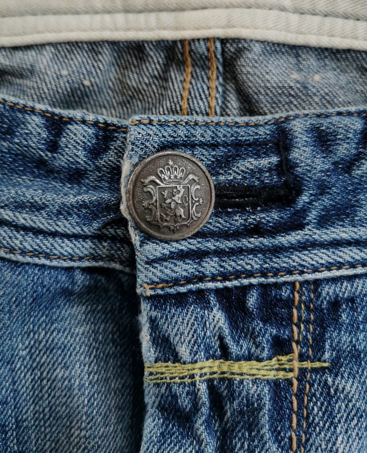 Kapital Bartack Work Dept Patch Pockets Distressed Denim Jeans Size US 29 - 3 Thumbnail