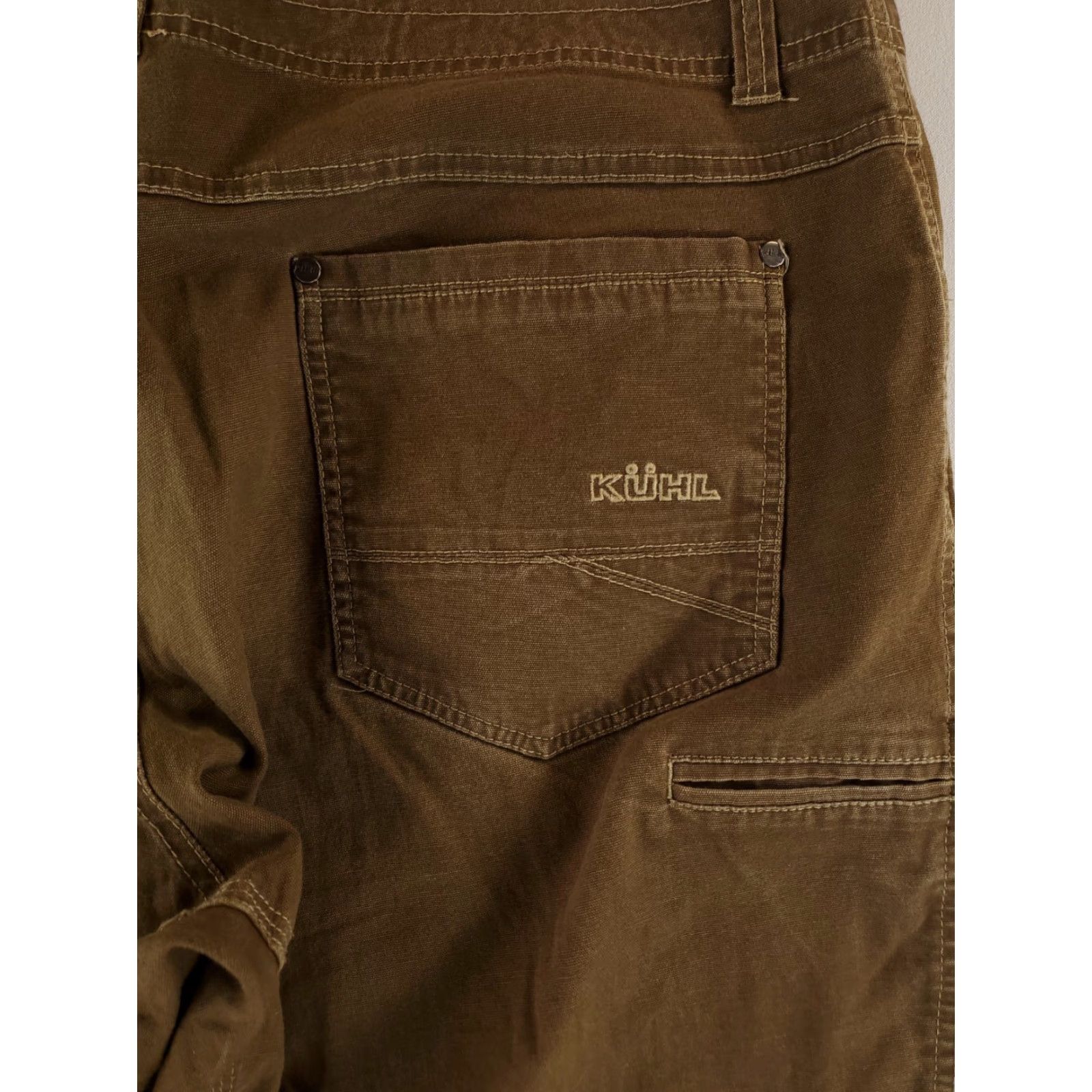 Vintage Kuhl Kanvus Jean Pants Brown 38x30 Mens Chino Inseam 30 38x29.5 Actual Size US 38 / EU 54 - 7 Thumbnail