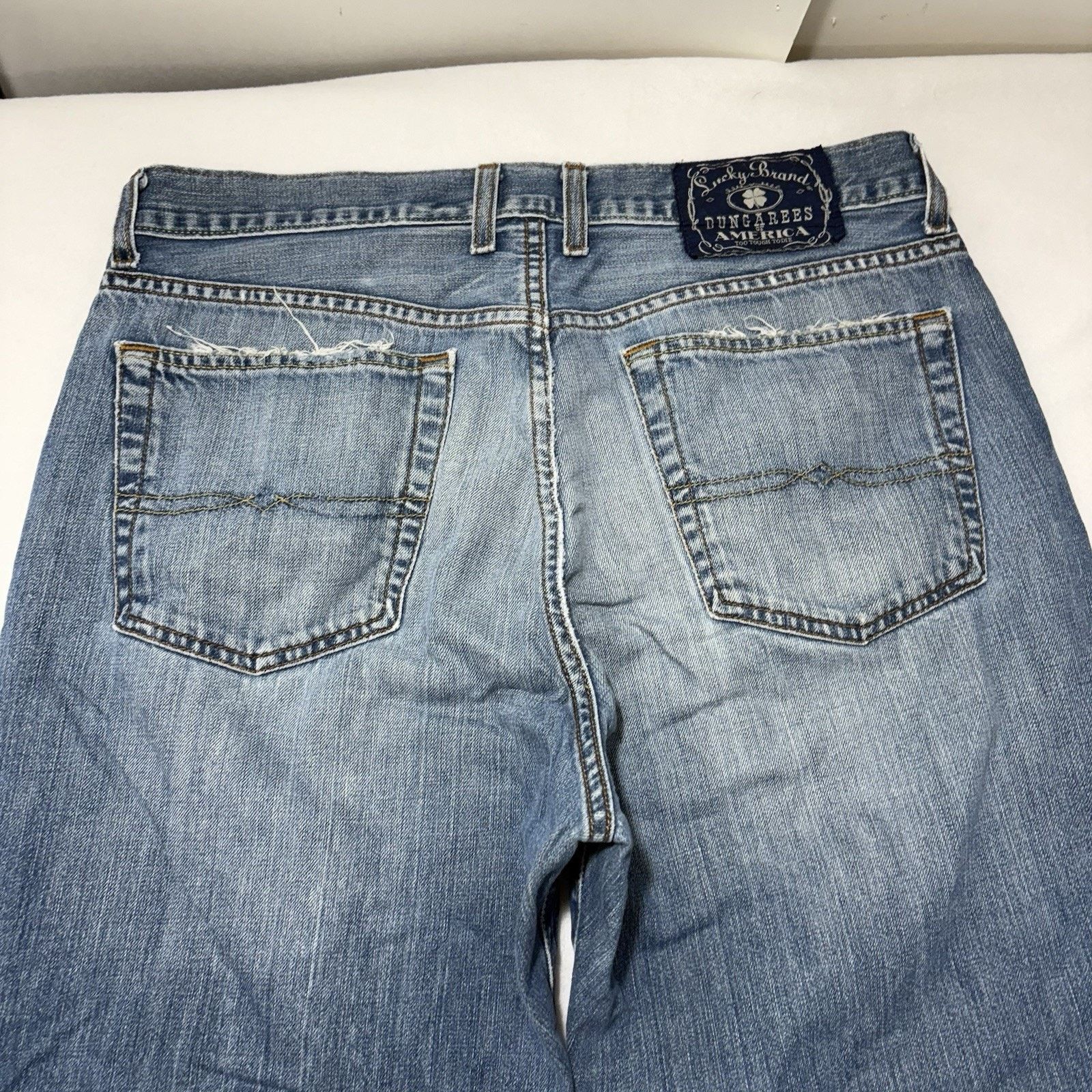 Lucky Brand Vintage Lucky Brand Gene Montesano 33x26 Boot Cut Blue Jeans Size US 33 - 10 Thumbnail