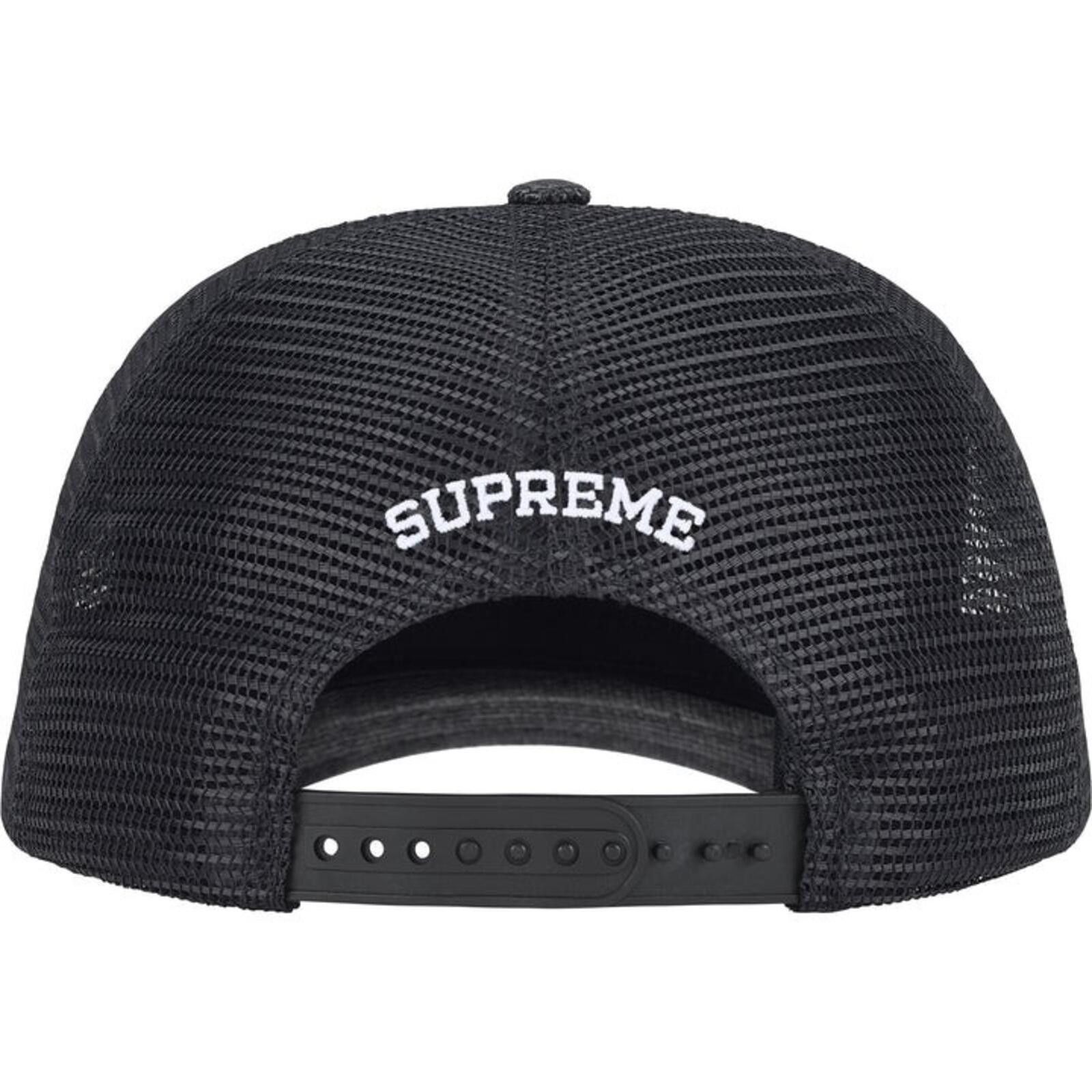 Supreme SS26 Supreme Raffia Mesh Back 5- Panel Black Size ONE SIZE - 2 Thumbnail