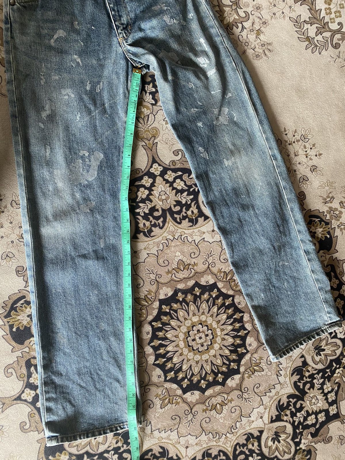 Vintage Vintage Wrangler Distressed Paint Style Denim Size US 29 - 17 Thumbnail