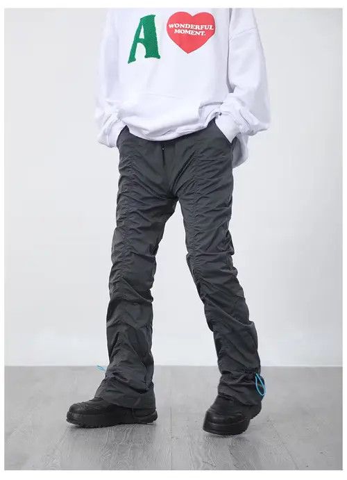Pleated Nylon Pants