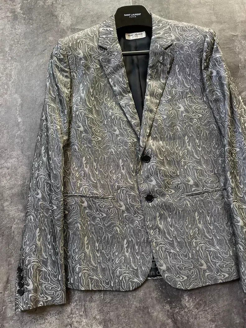 Saint Laurent Paris Saint Laurent Paris Water wave silver thread silk suit Size US S / EU 44-46 / 1 - 3 Thumbnail