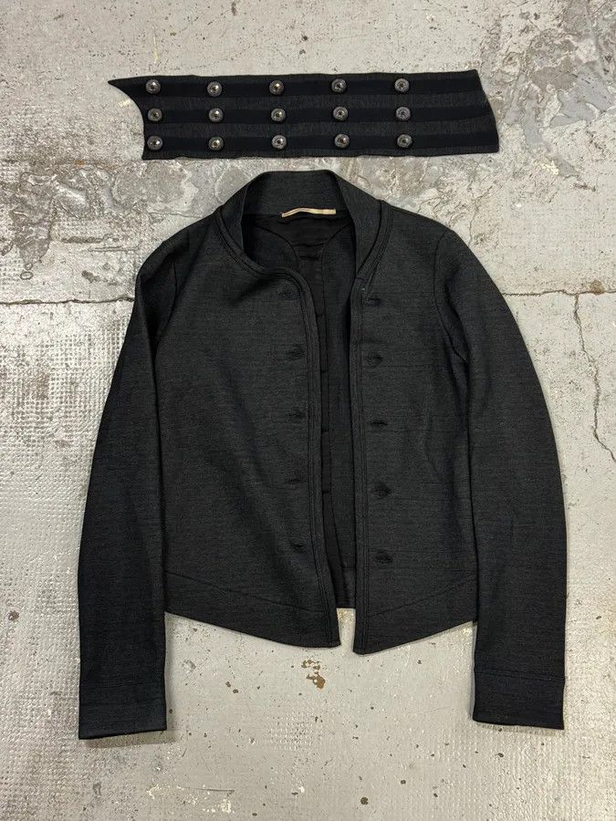 Marithe + Francois Girbaud Marithé & François Girbaud Grey & Black Officer Buttoned Jacket Size S / US 4 / IT 40 - 5 Thumbnail