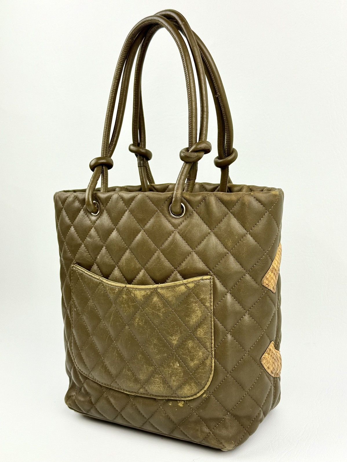 Chanel Chanel - 04 - Army Green - Trashed - Mini - Python - Cambon Size ONE SIZE - 7 Thumbnail